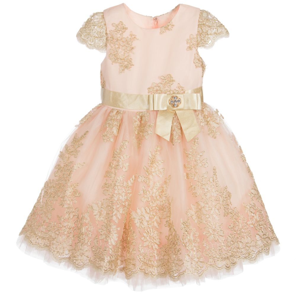 pink and gold dress 12 months