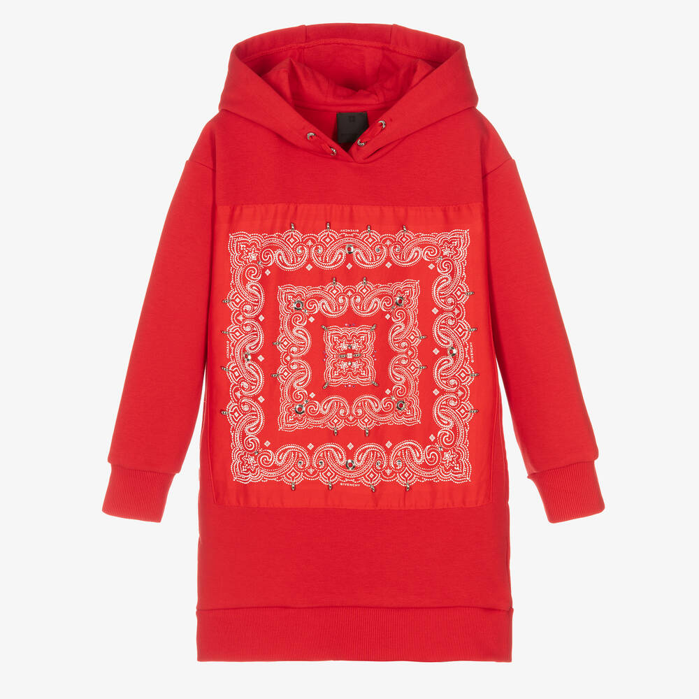 TEEN detachable logo-hoodie dress Farfetch Mädchen Kleidung Kleider Sweatkleider 