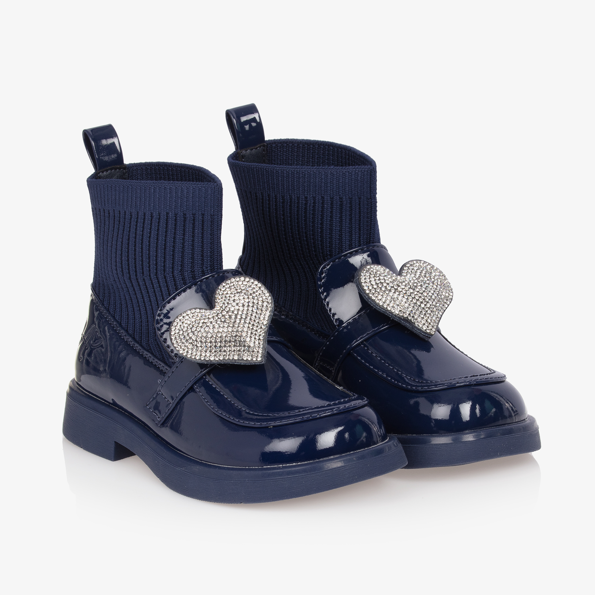 Fashion girls navy ankle boots