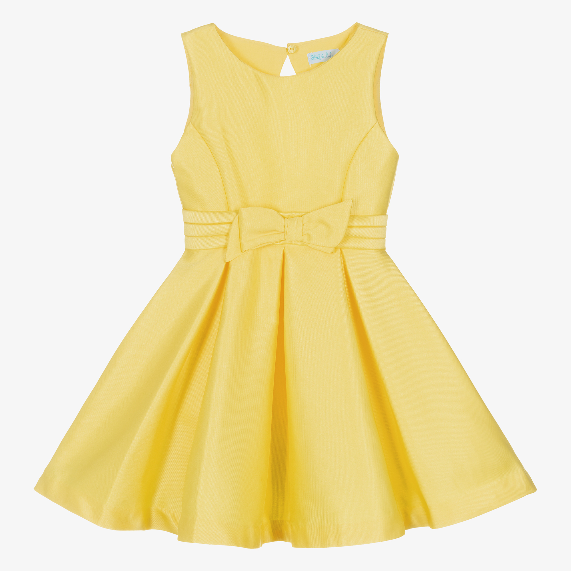 Abel amp; Lula floral-appliqué pleated dress - Yellow