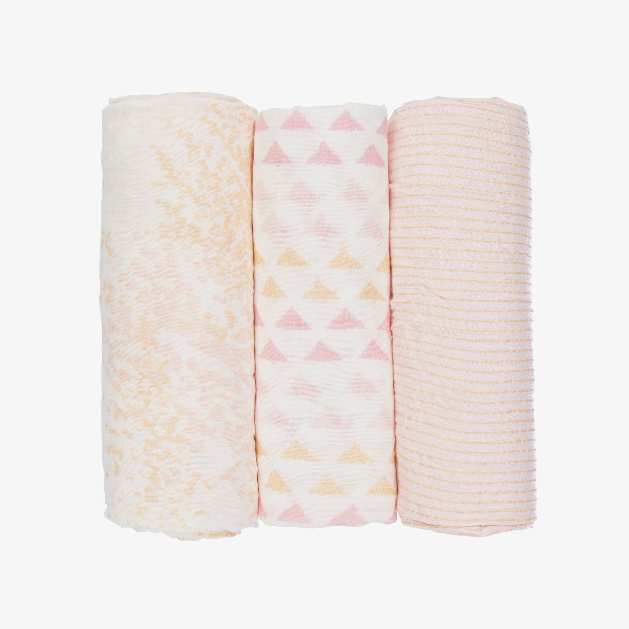 aden anais Pink Viscose Muslin Blankets 3 Pack Childrensalon