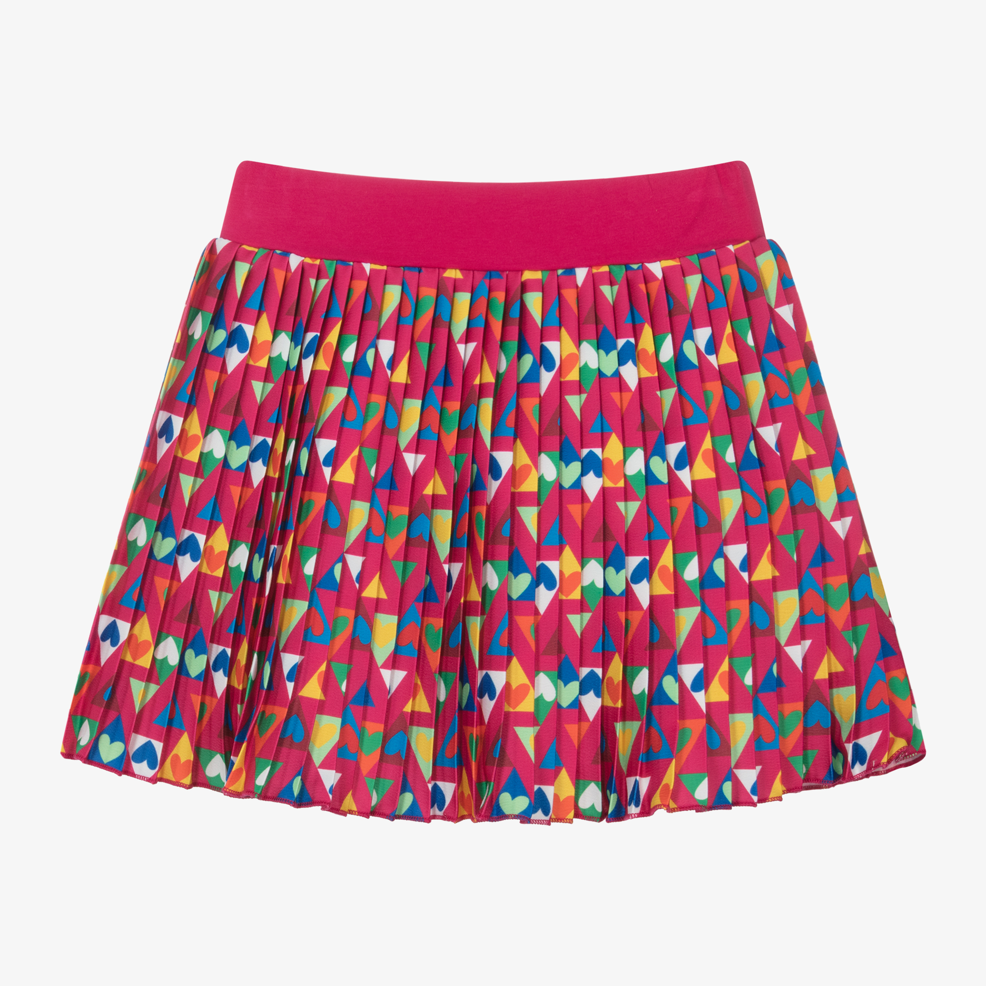 Agatha Ruiz de la Prada Girls Pink Pleated Heart Skirt Childrensalon