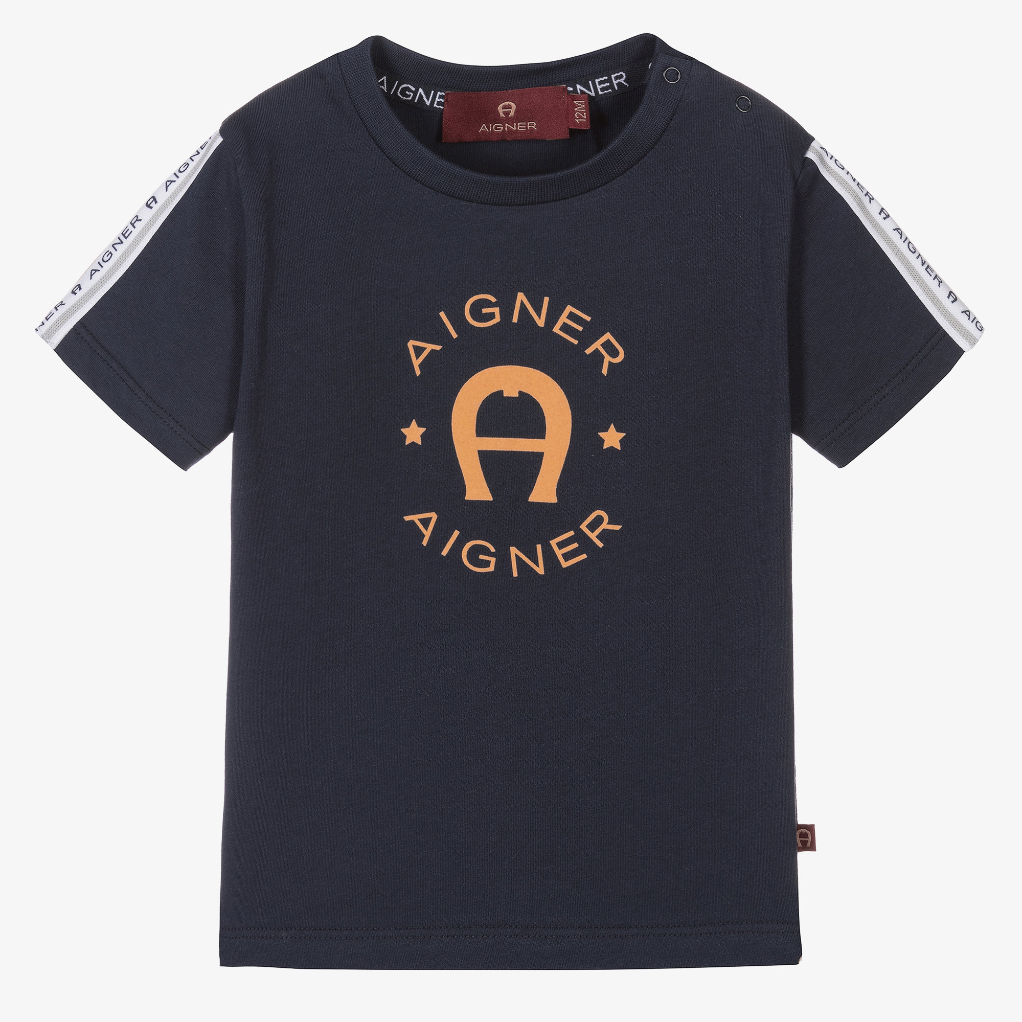 AIGNER - Teen Boys Blue Logo T-Shirt | Childrensalon