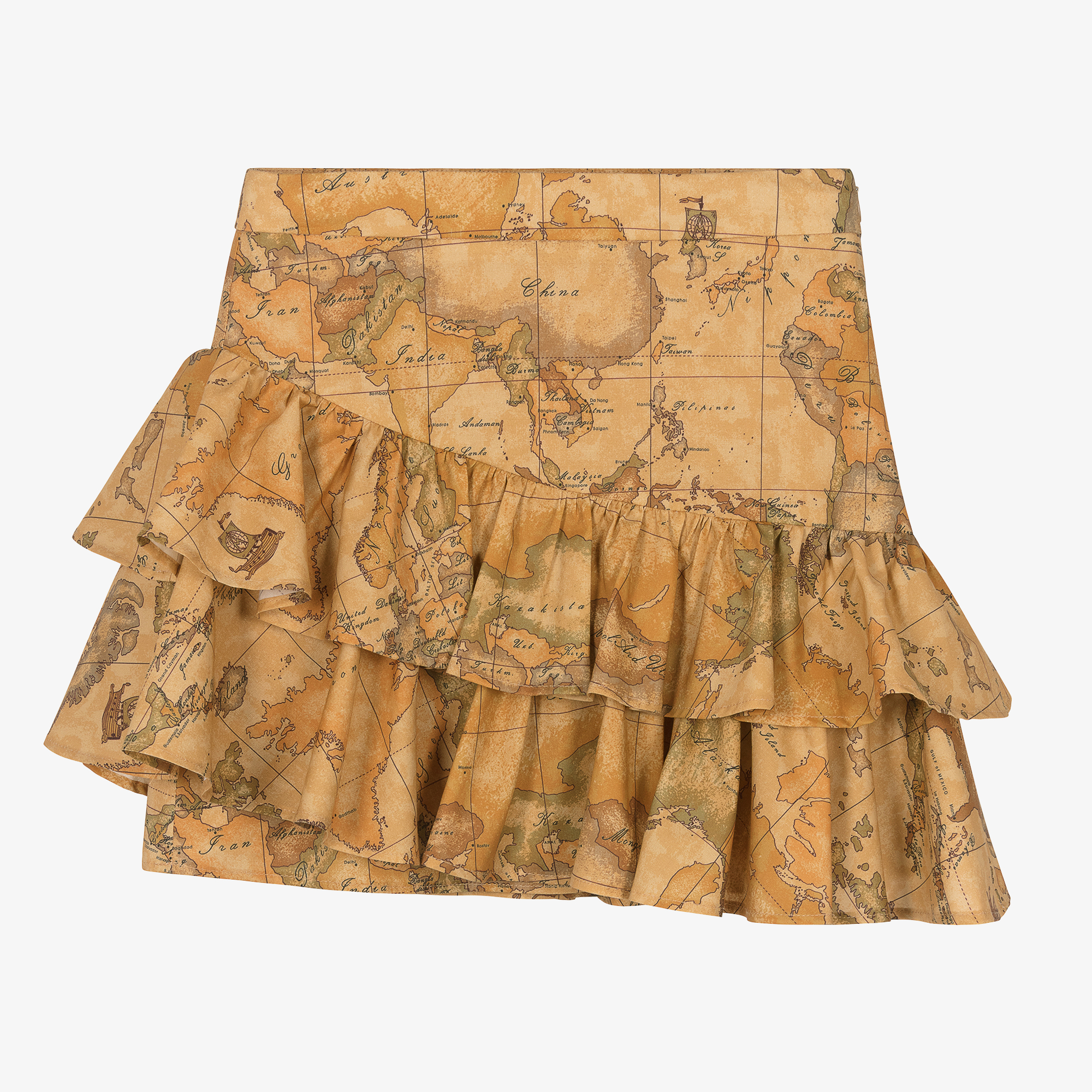 Ruffle 2024 skirt beige