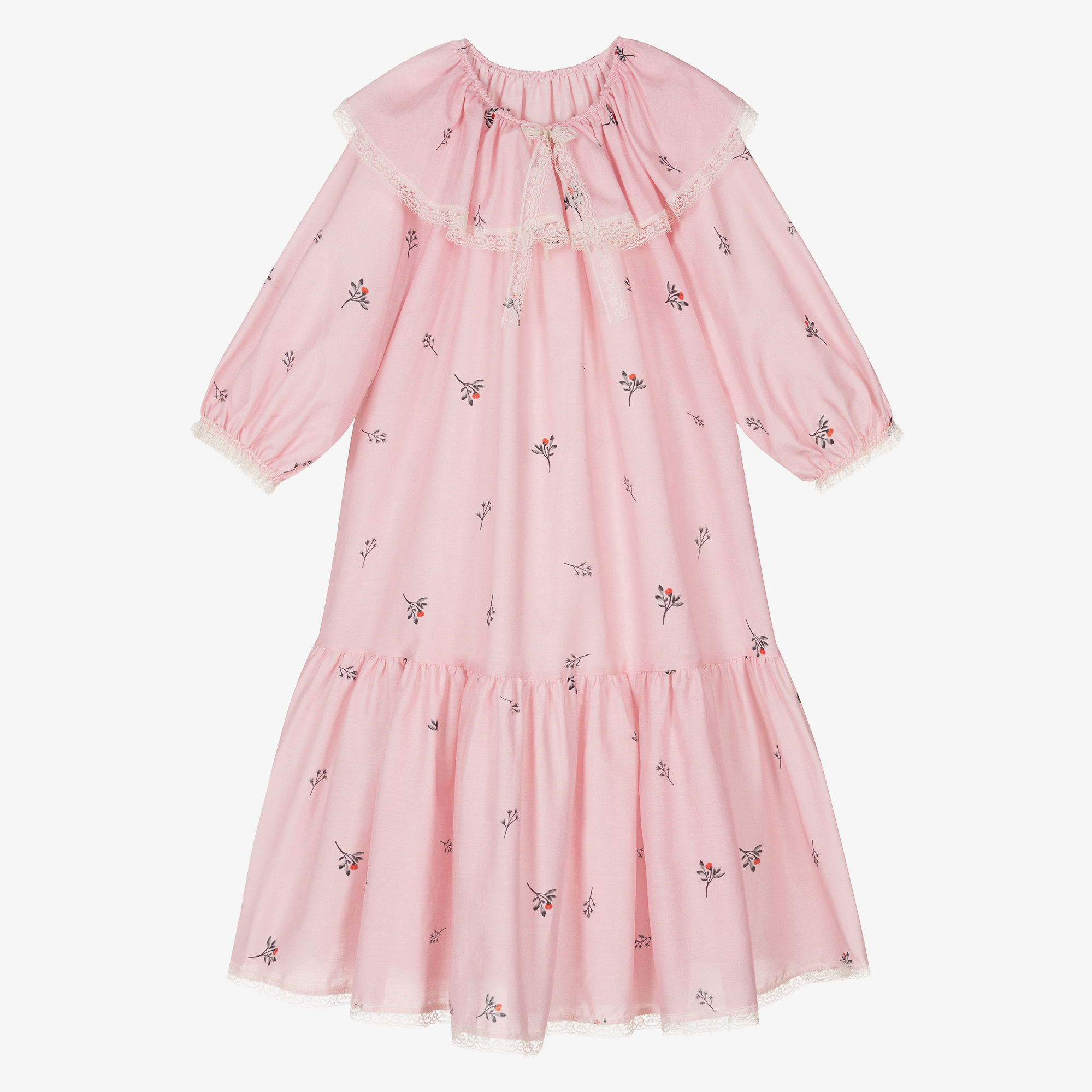 AMIKI Children - Pink Silk Nightdress | Childrensalon