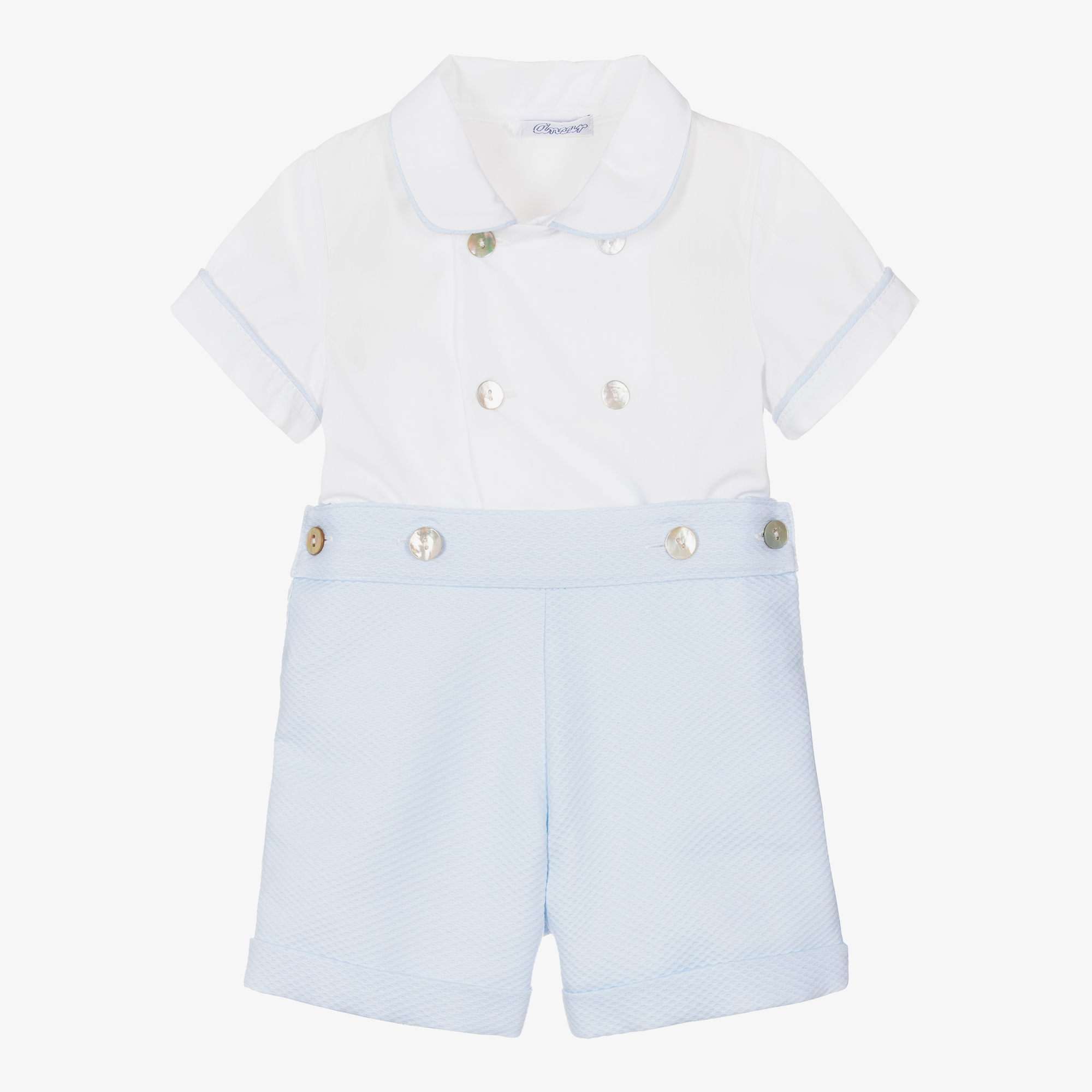 Ancar - Blue & White Baby Shortie | Childrensalon