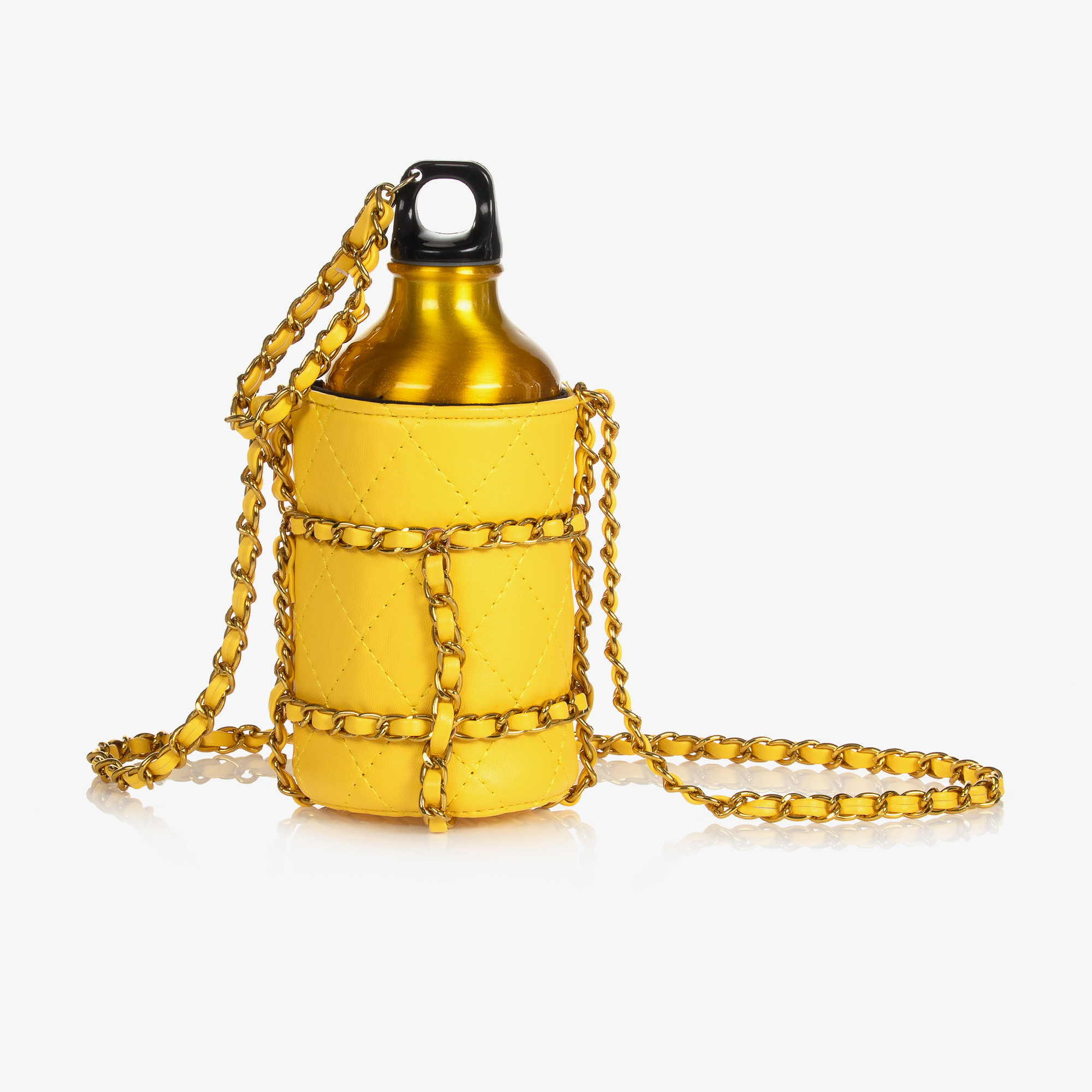 Chanel Black Quilted Lambskin CC Water Bottle Gold Hardware, 2020 Available  For Immediate Sale At Sotheby's