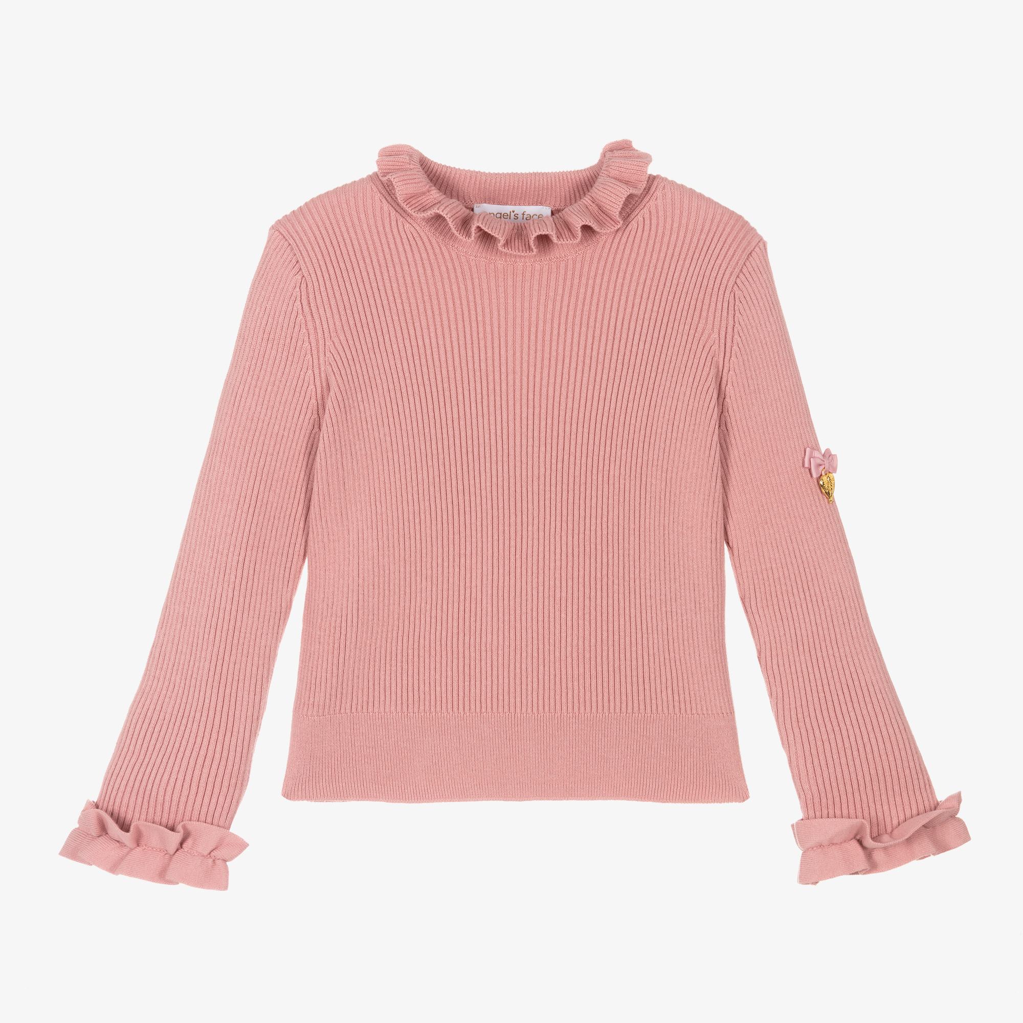 Angel s Face Girls Pink Cotton Turtleneck Sweater