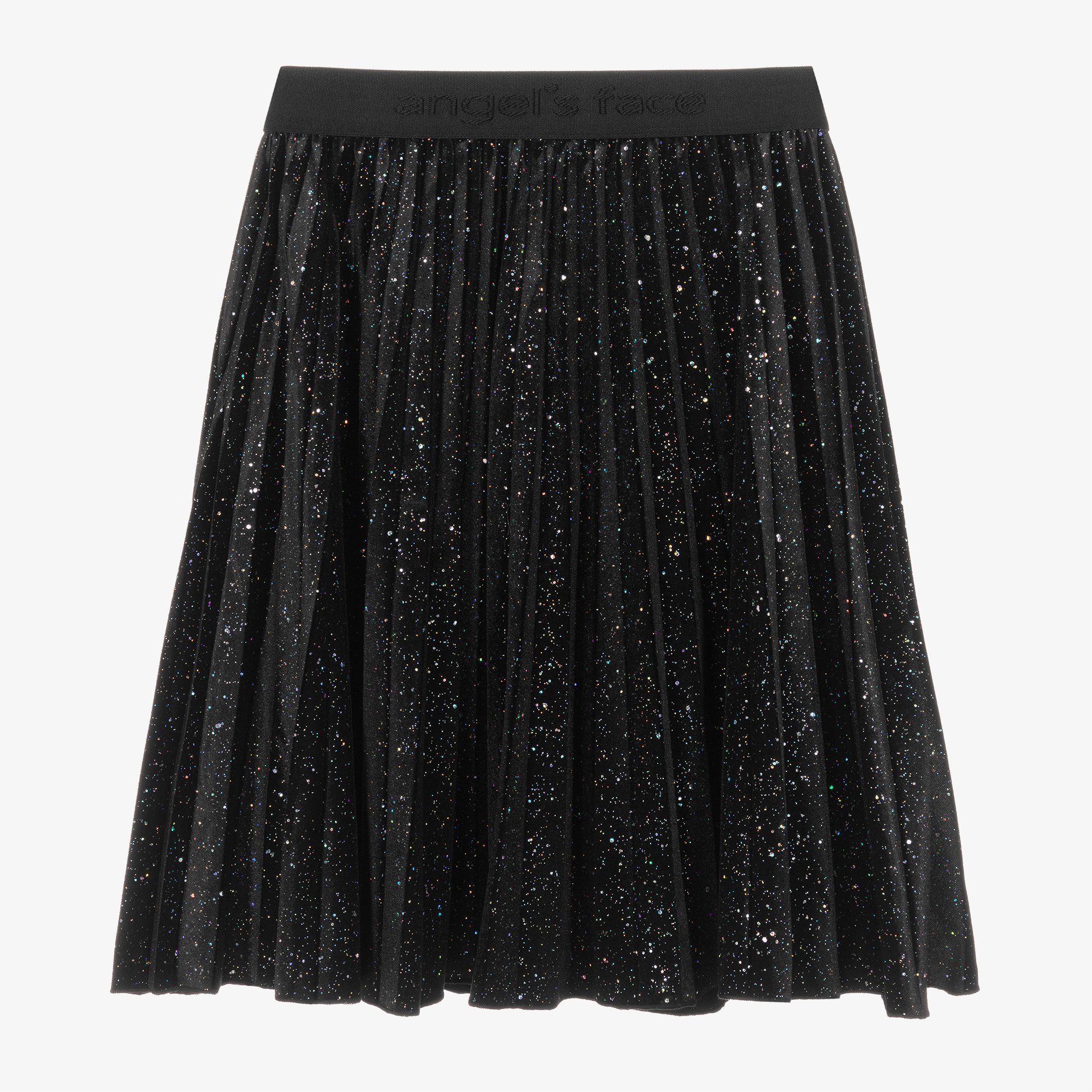 Angel's Face - White & Gold Jacquard Skirt | Childrensalon