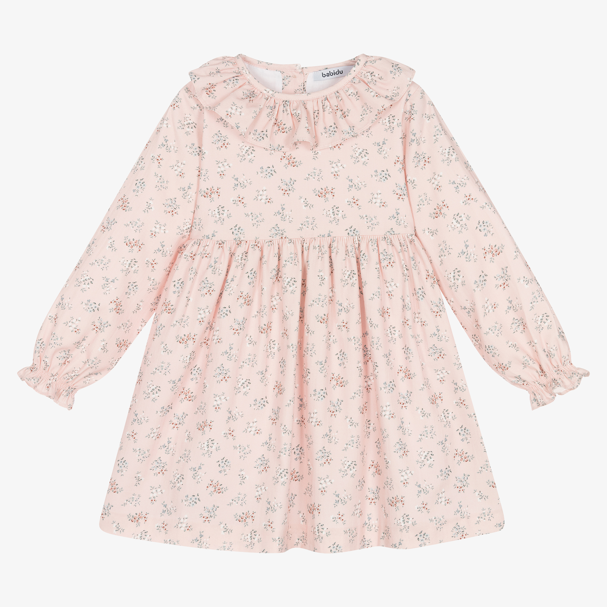 Babidu - Girls Green Floral Dress | Childrensalon