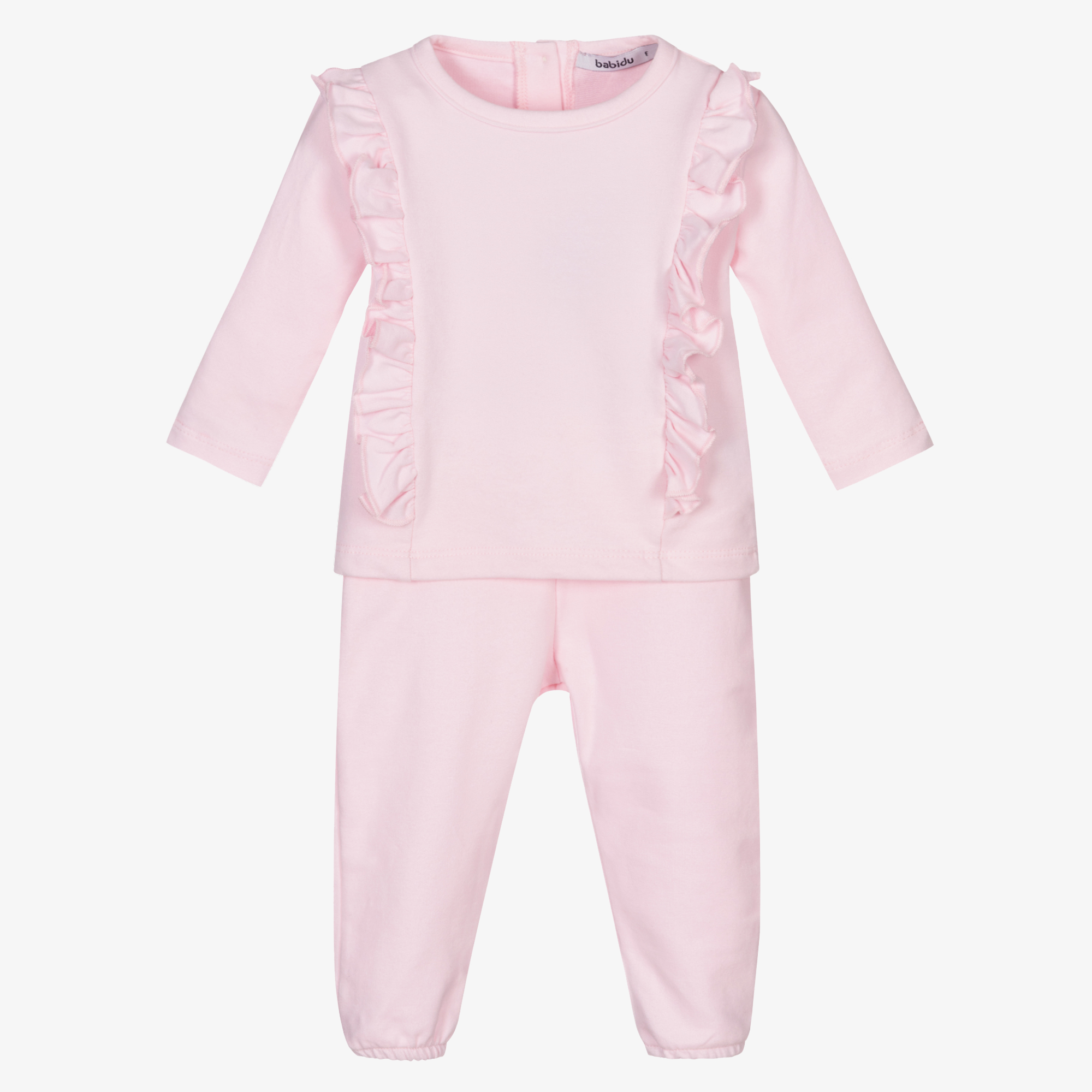 Foque - Pink Knitted Baby Trouser Set | Childrensalon