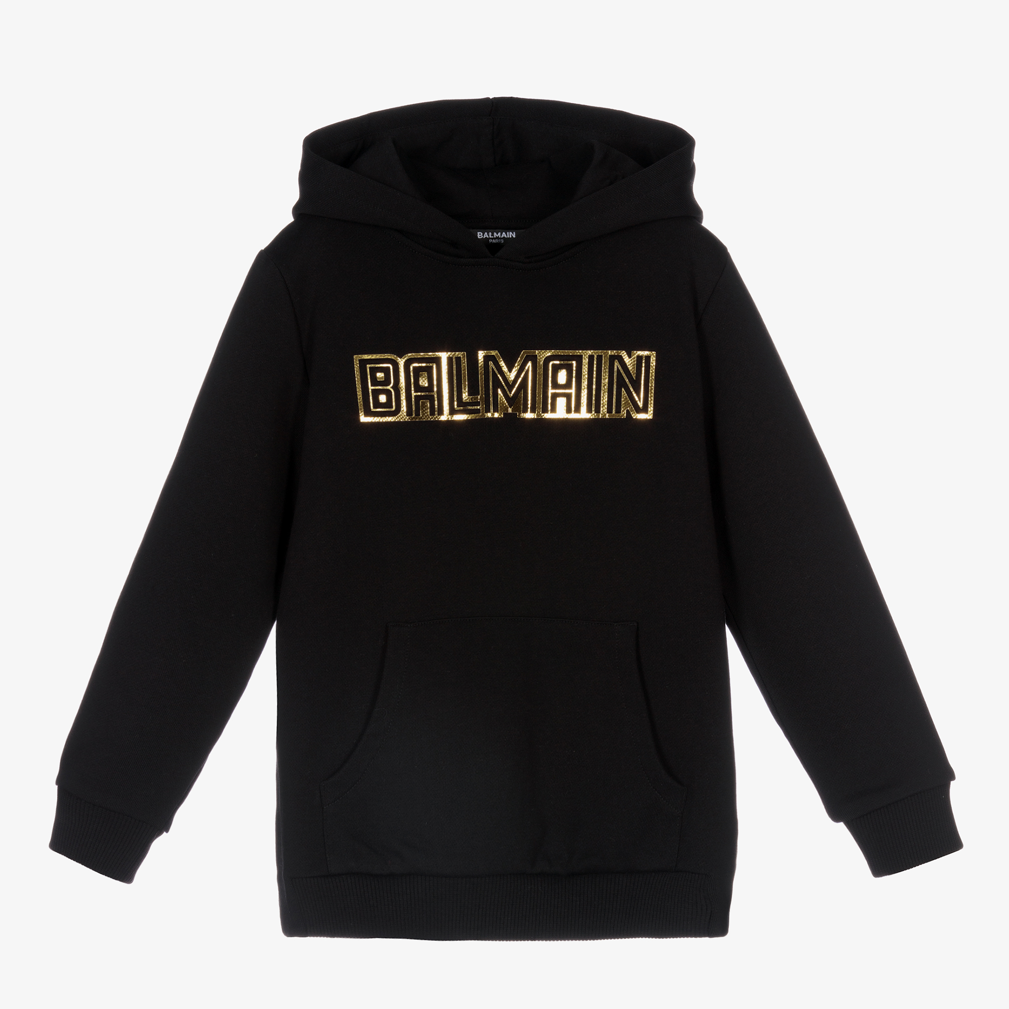 balmain hoodie gold logo