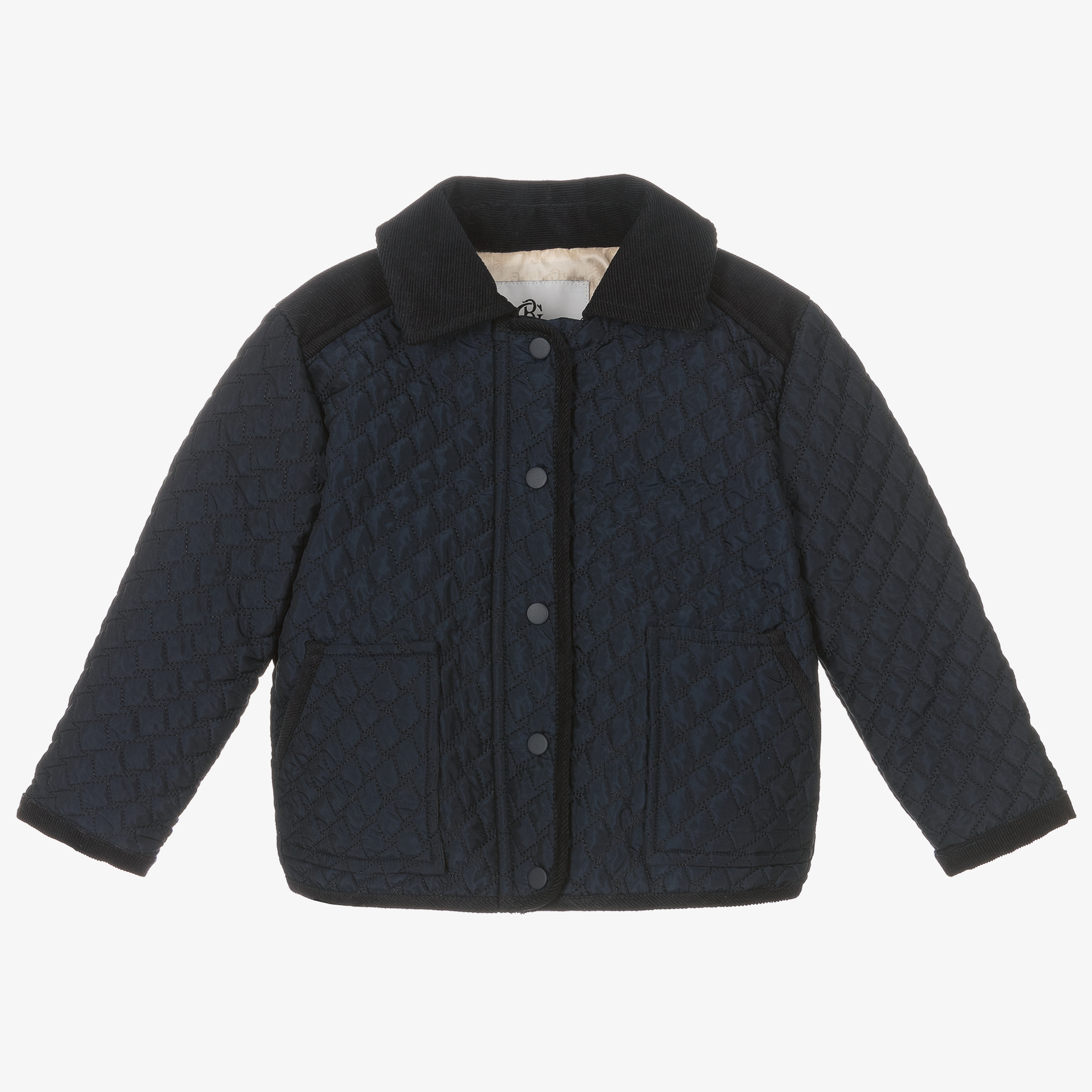 Beatrice & George - Navy Blue Quilted Jacket | Childrensalon