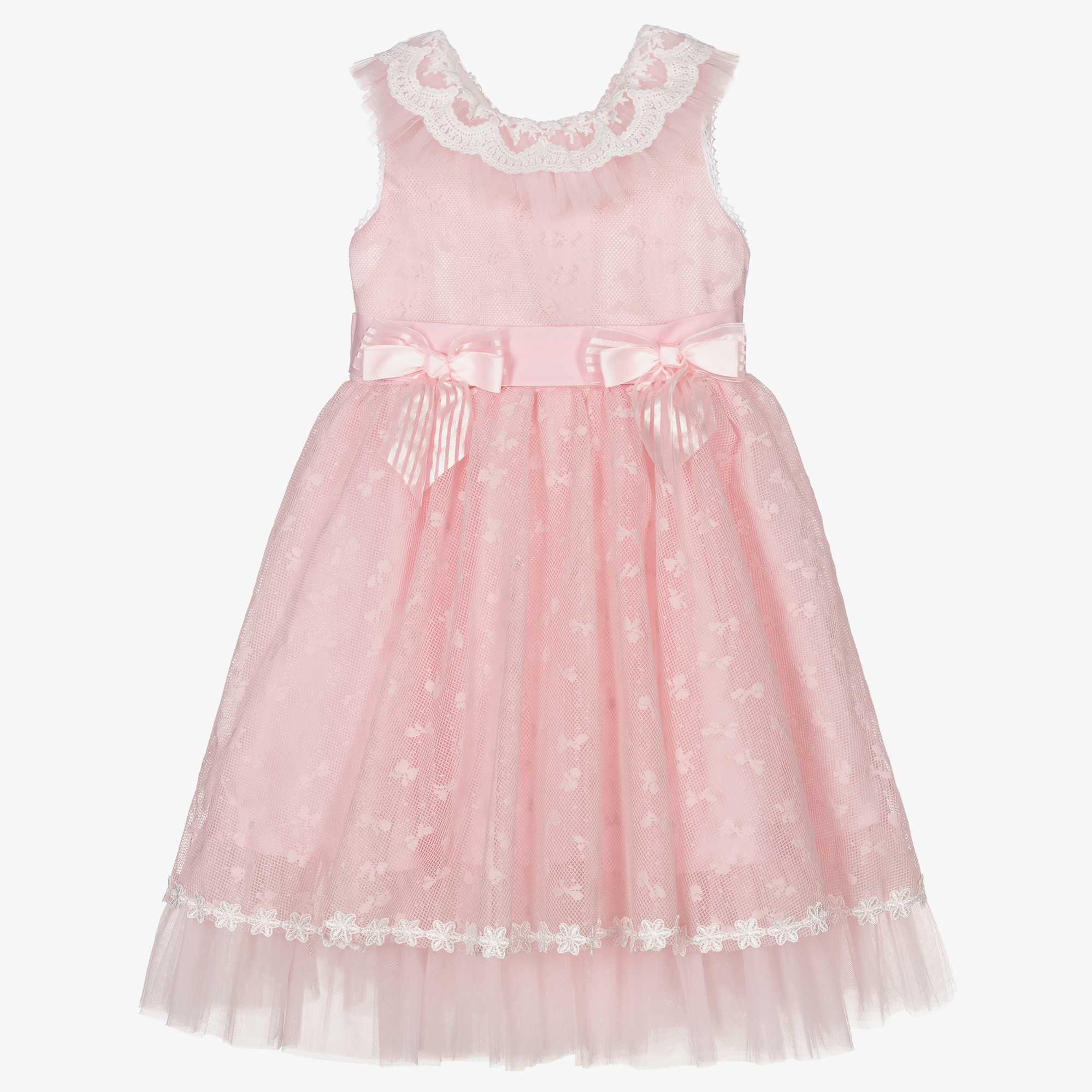 Beau KiD - Girls Pink & Ivory Lace Dress | Childrensalon