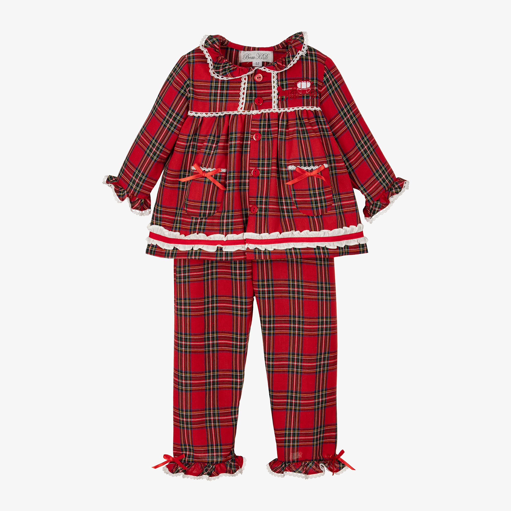 Girls tartan pajamas sale