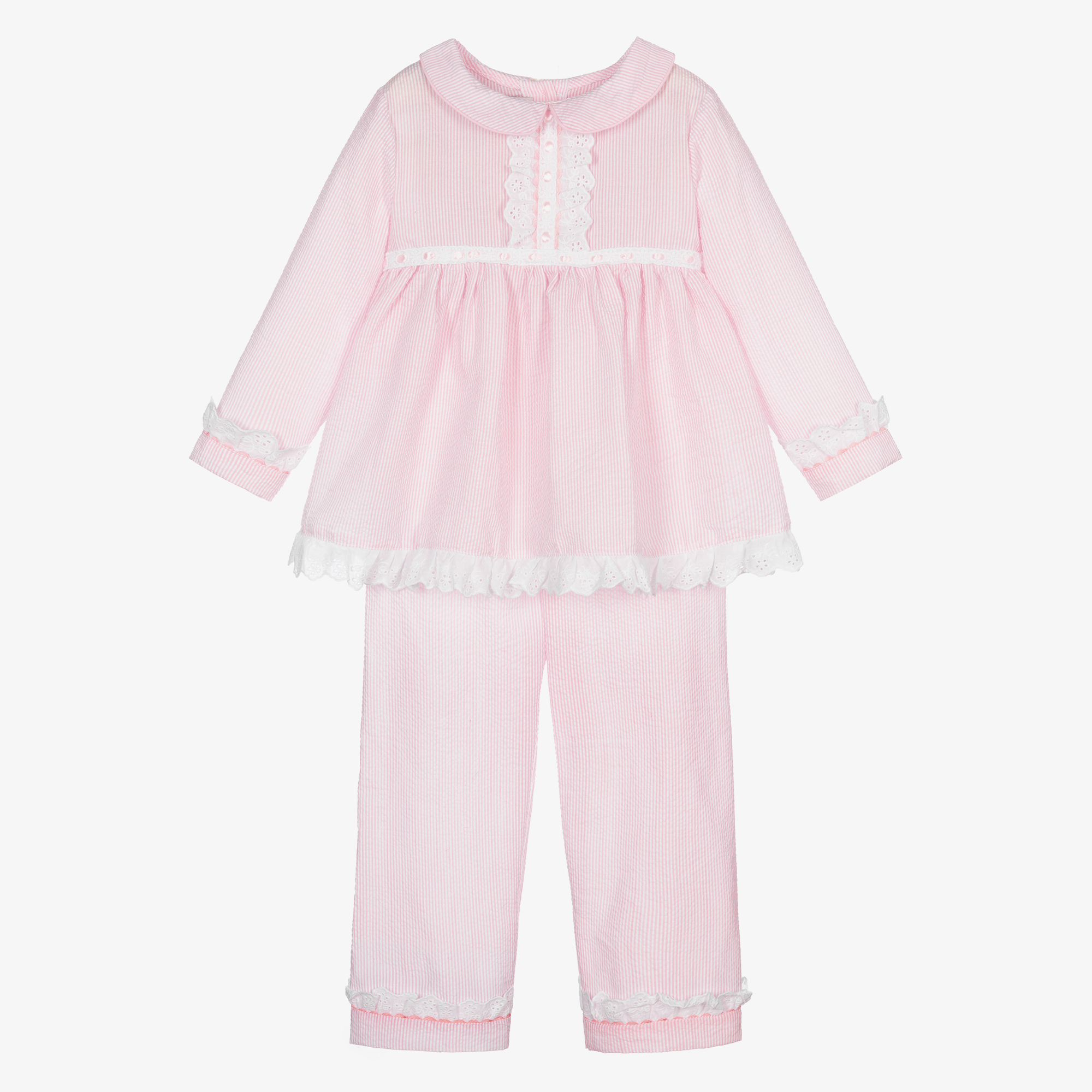 Beau KiD - Girls Pink Faux Fur Pyjamas | Childrensalon