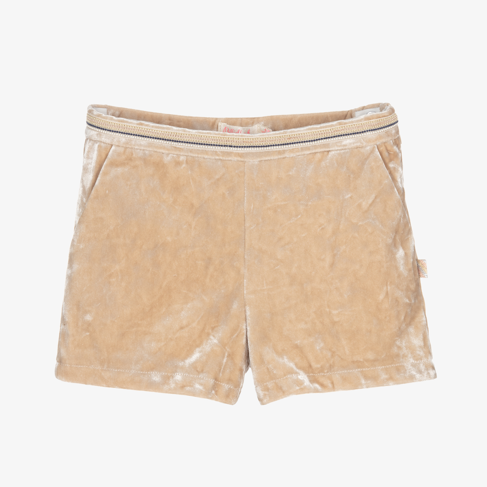 Pink crushed velvet shorts online