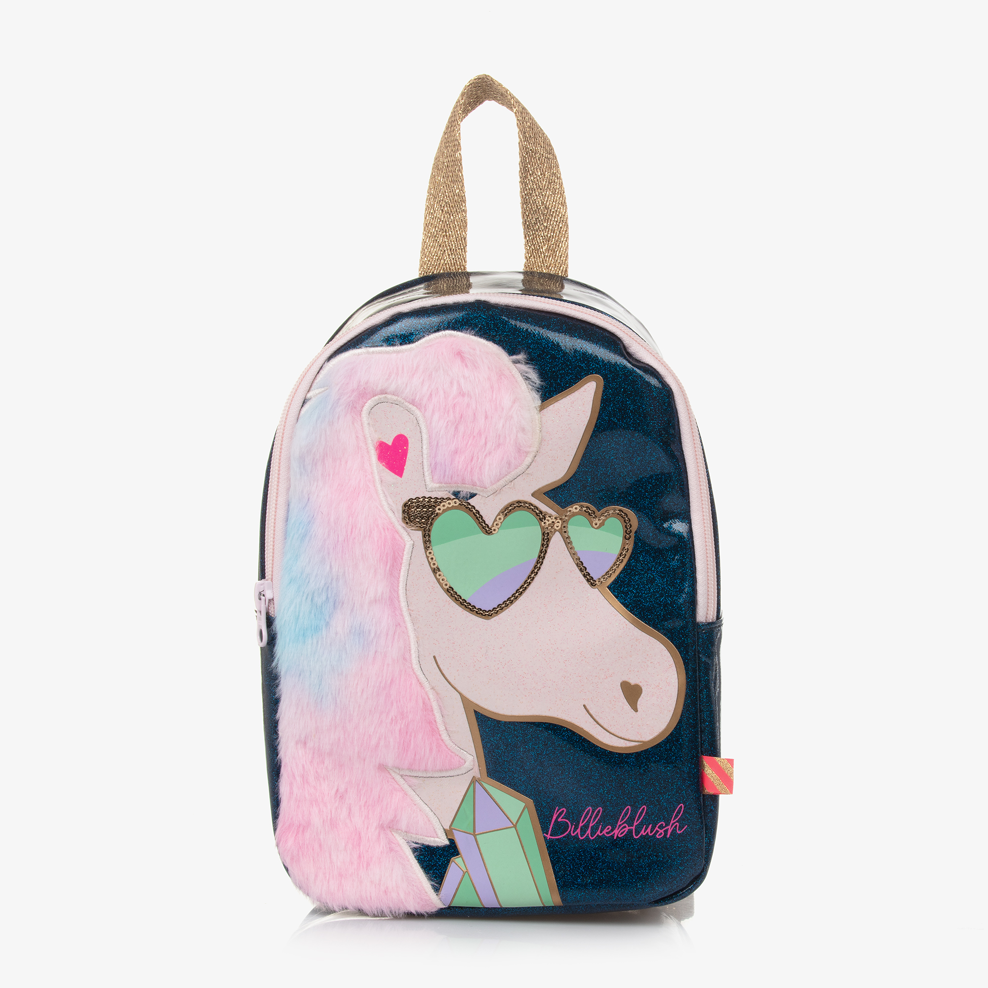 Billieblush Girls Blue Fluffy Unicorn Backpack 26cm