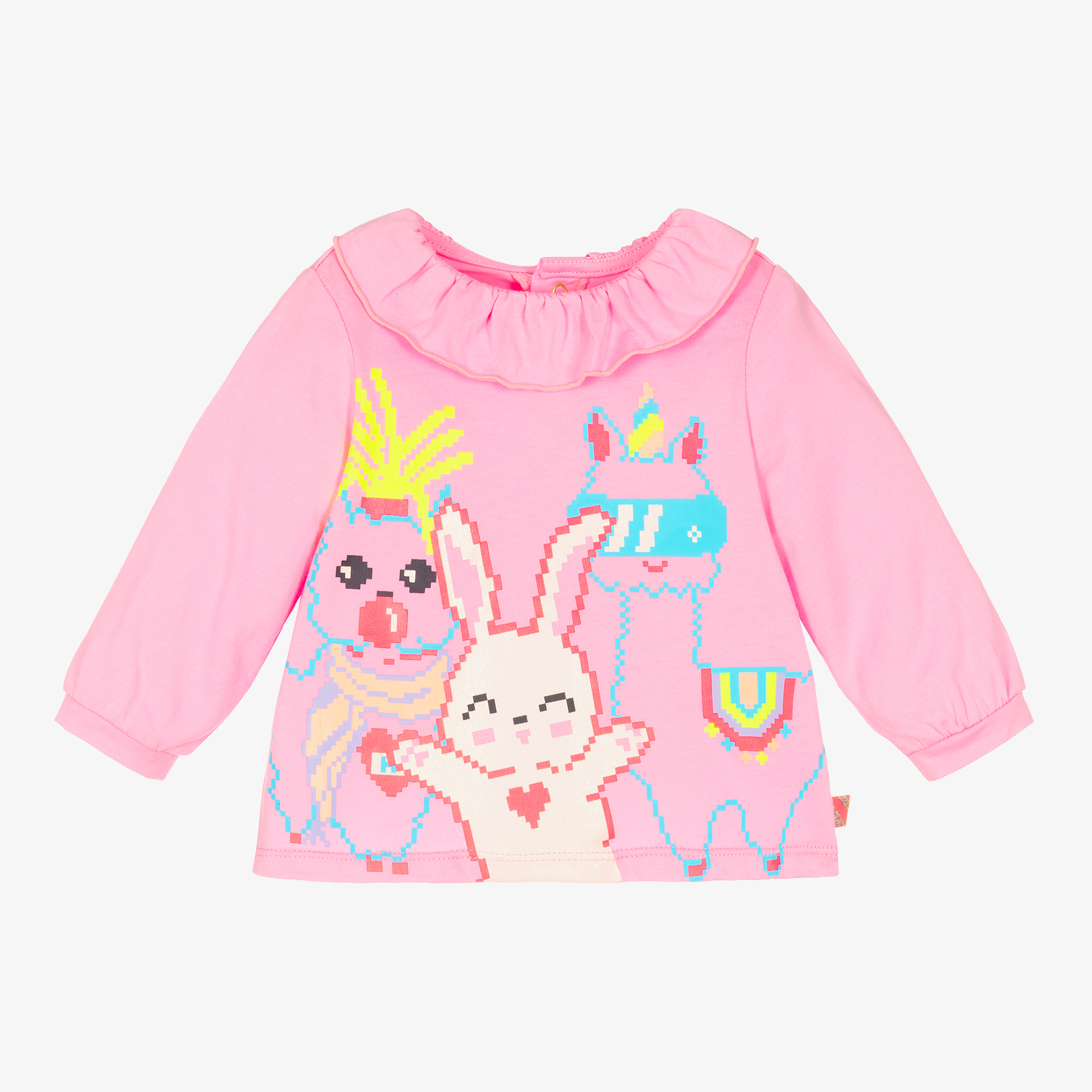 Billieblush - Girls Neon Pink Heart Top | Childrensalon