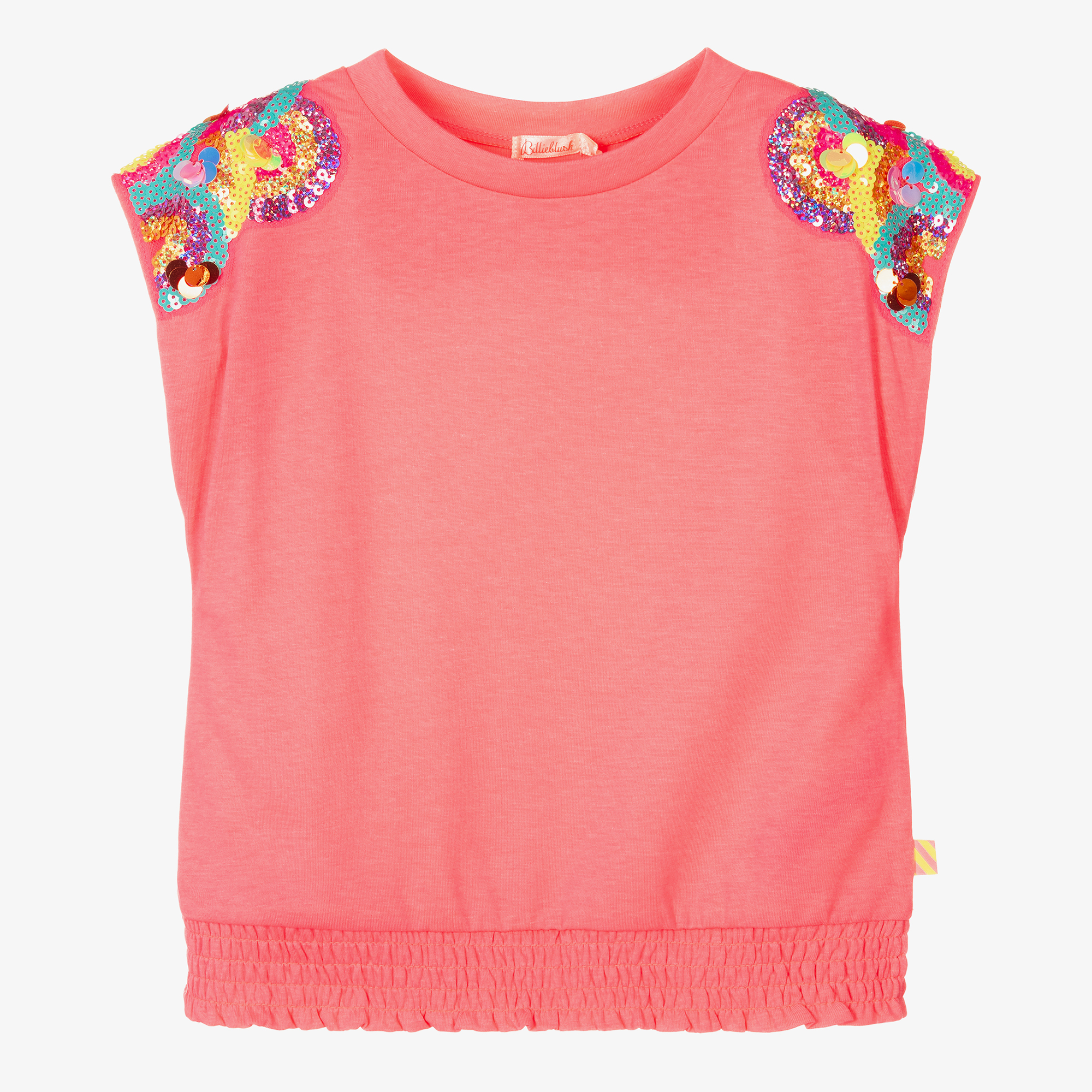 Billieblush Girls Pink Sequin Jersey Top Childrensalon