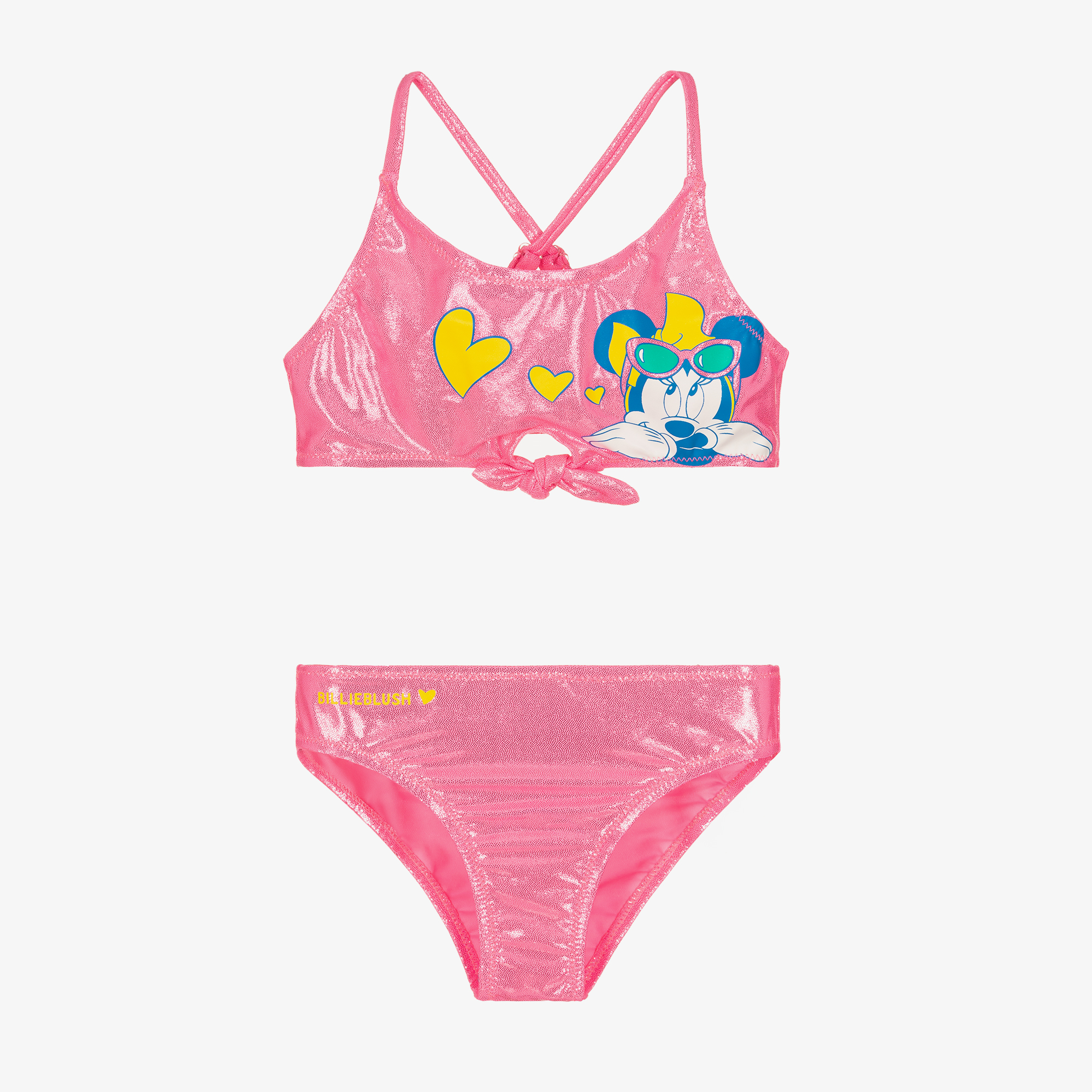 Billieblush Girls Pink Sparkly Disney Bikini