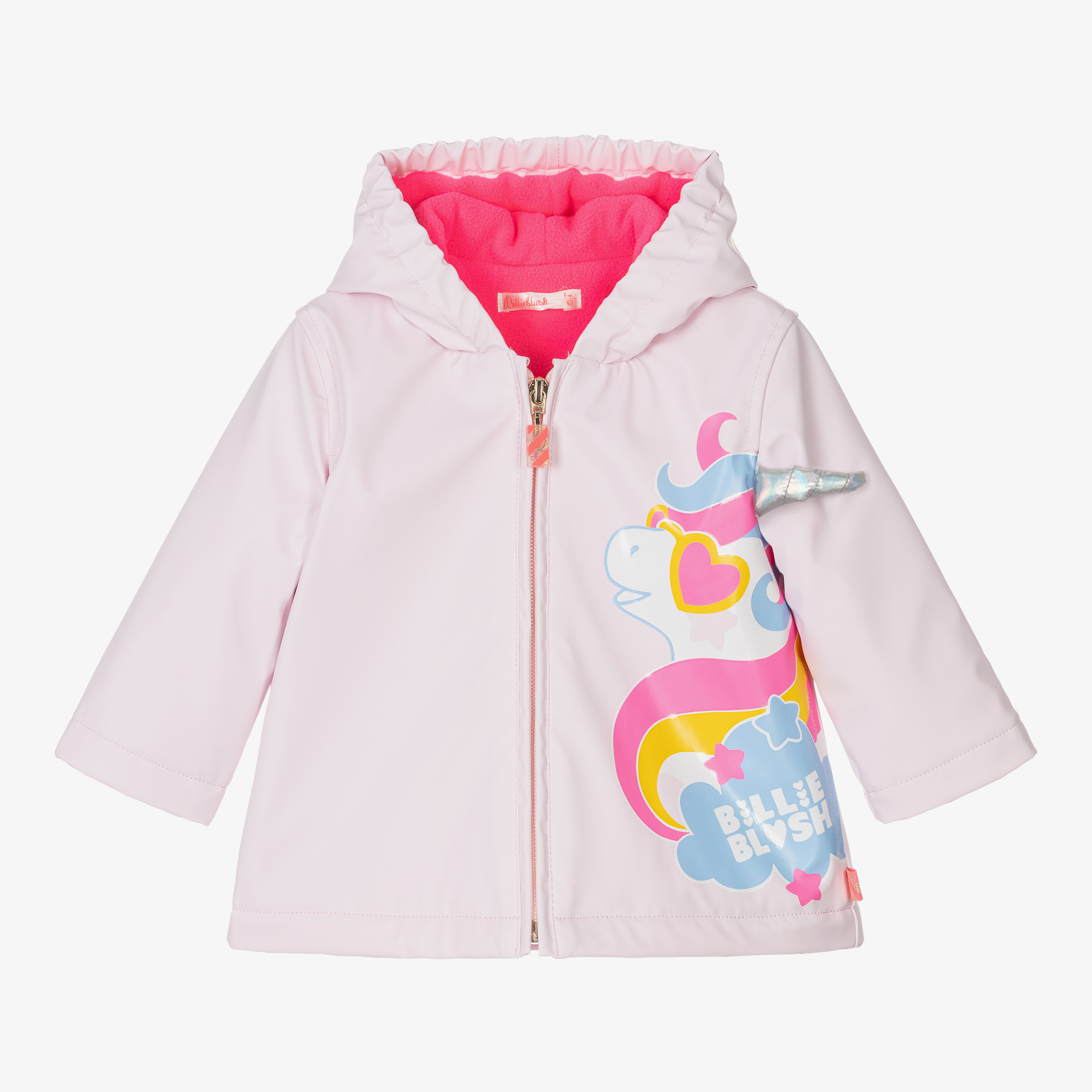 Billieblush Girls Pink Unicorn Raincoat