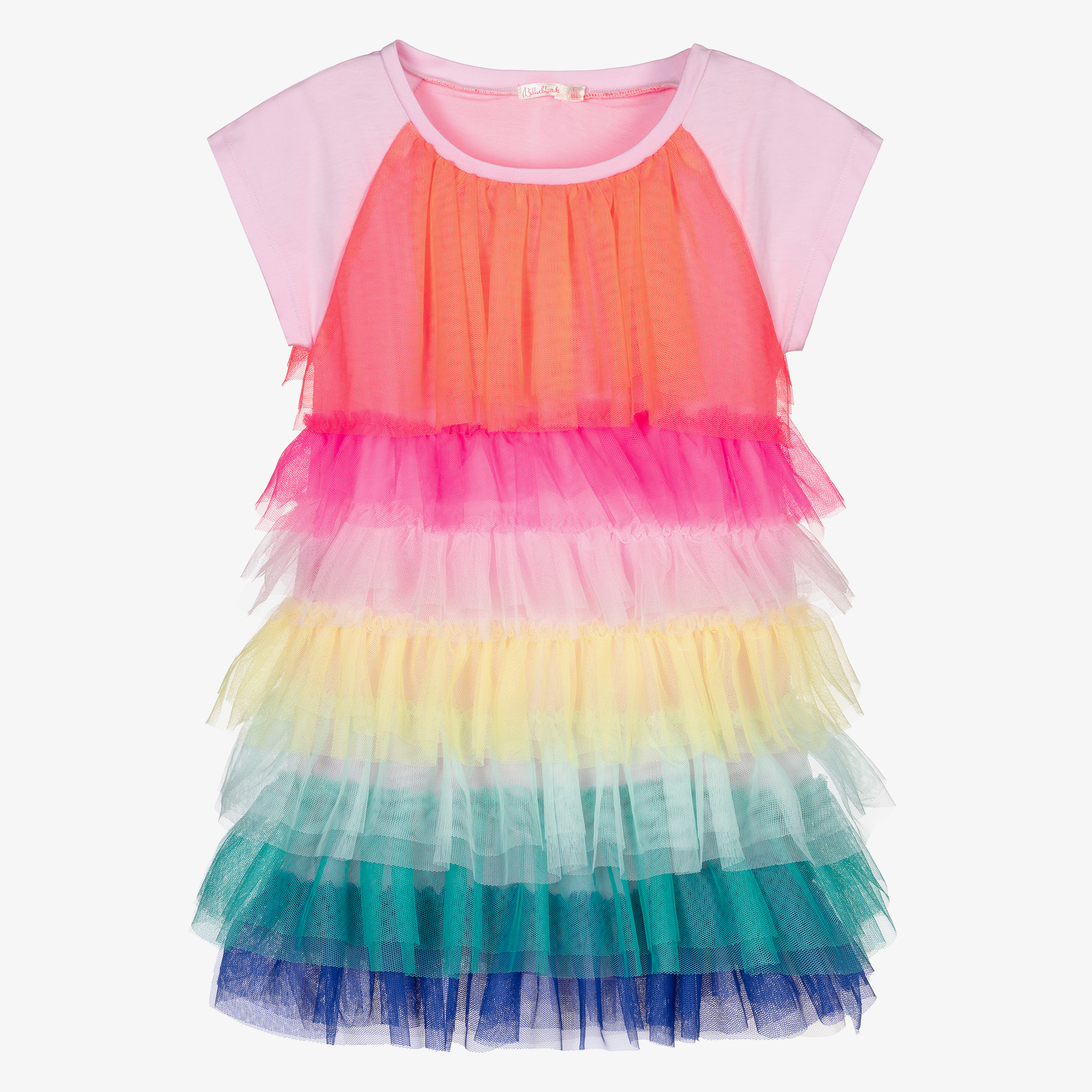 rainbow ruffle dress