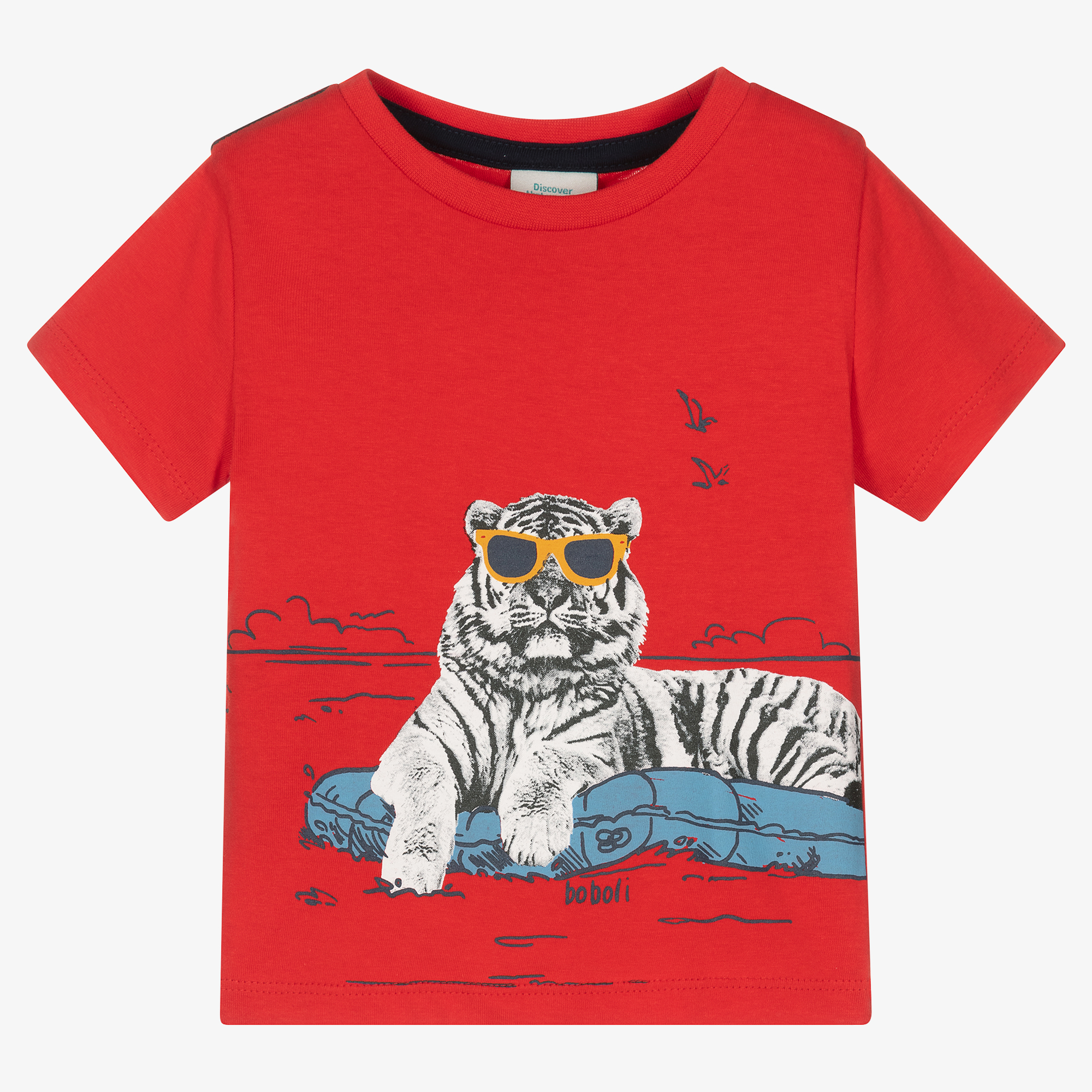 Boboli - Boys White Cotton Rocket T-Shirt | Childrensalon