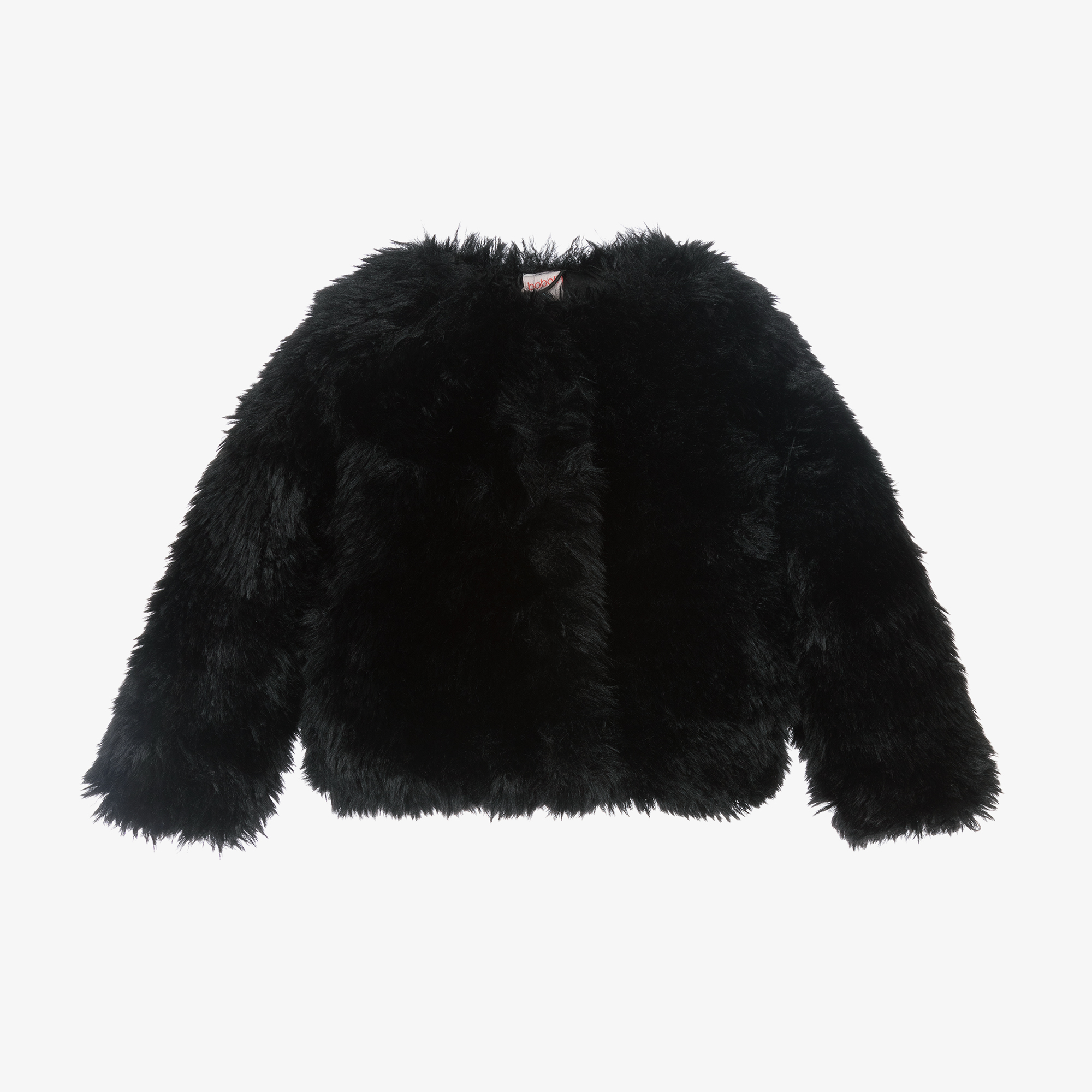 Girls black fluffy jacket hotsell