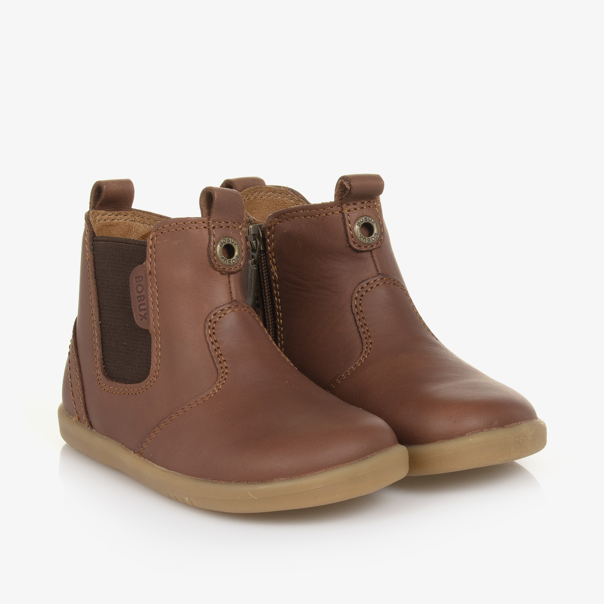 Bobux IWalk Brown Leather Baby Chelsea Boots