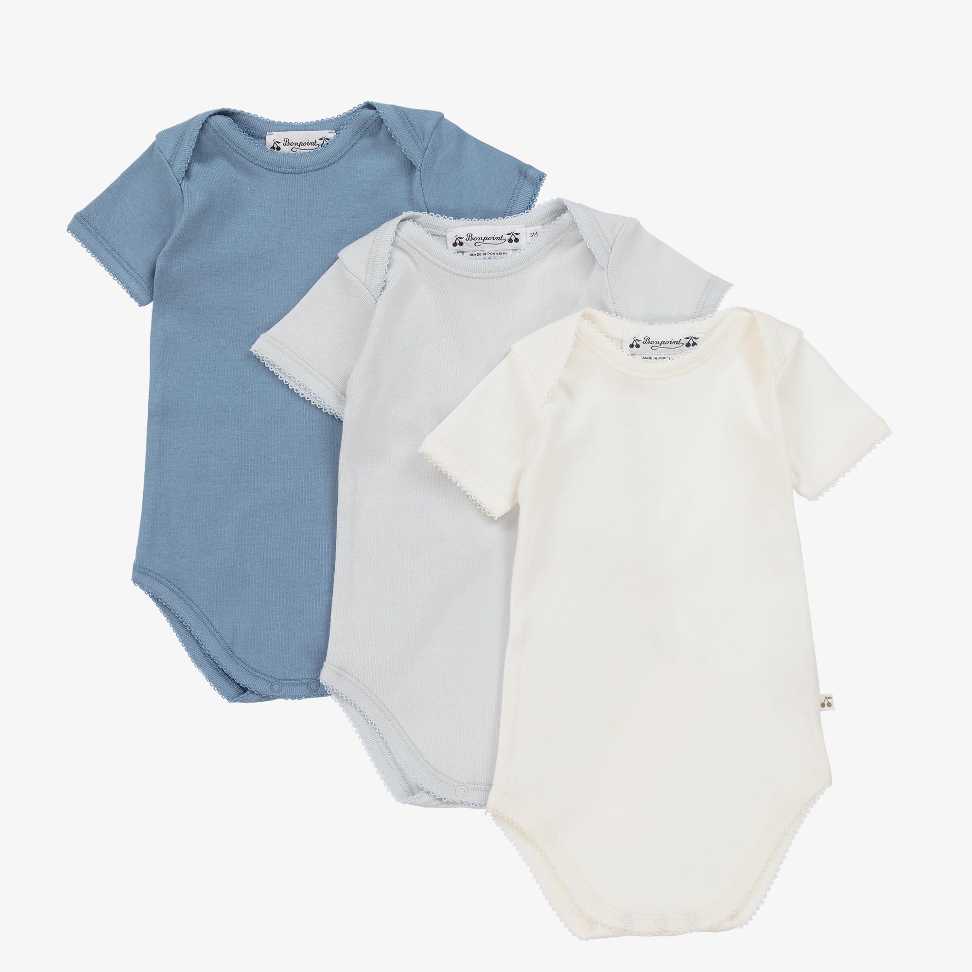 Bonpoint - White Cotton Baby Bodysuit | Childrensalon
