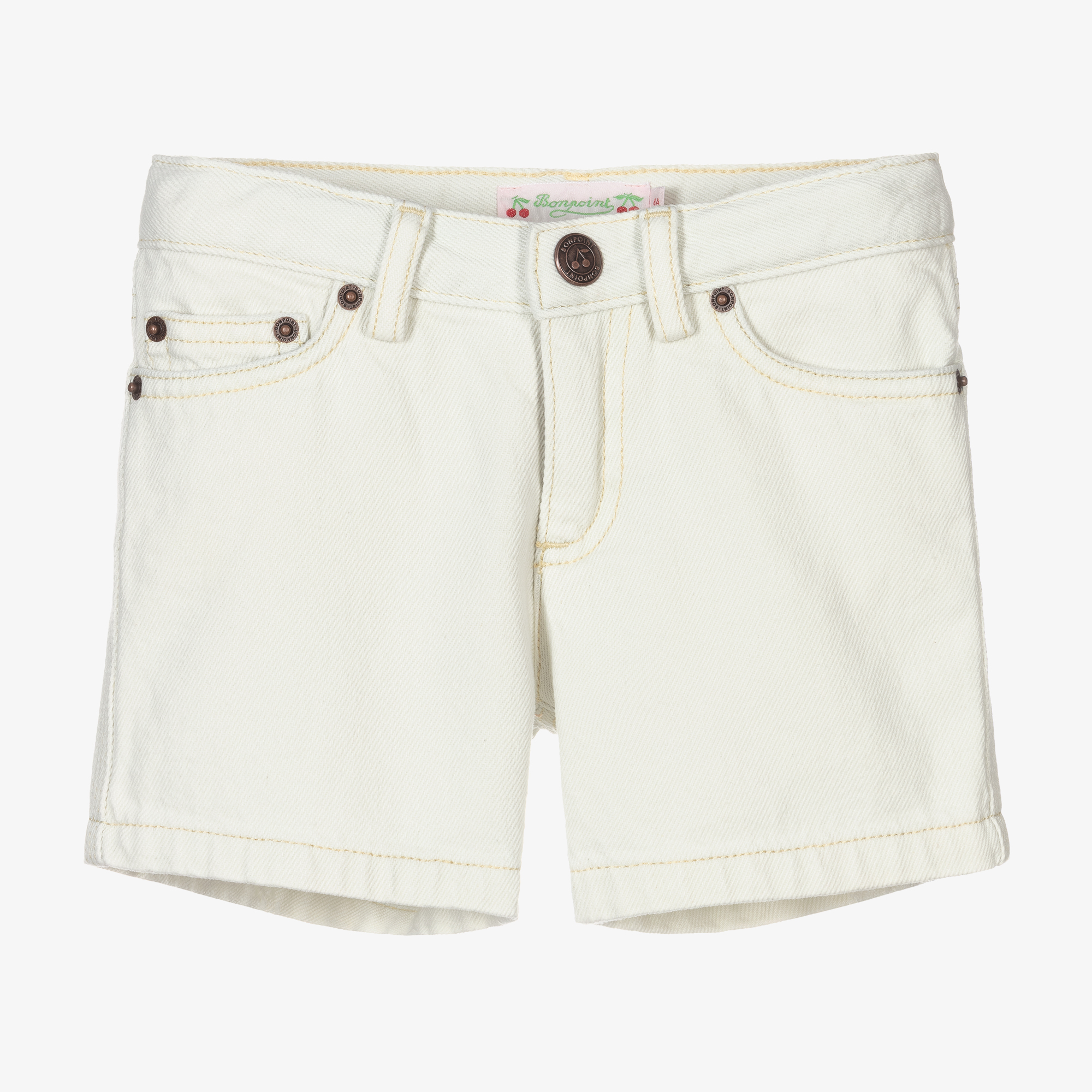 Bonpoint - Ivory Organic Cotton Shorts | Childrensalon