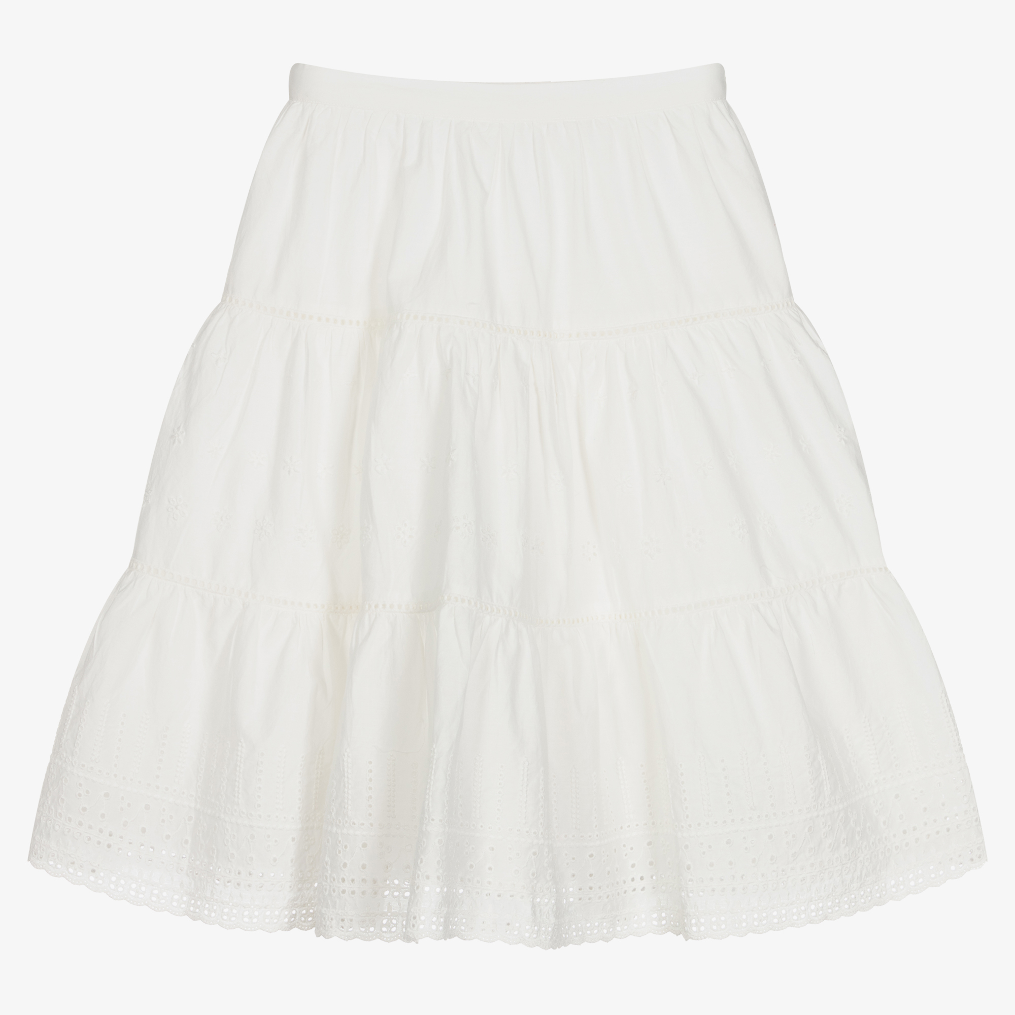 Bonpoint - Pink Floral Cotton Skirt | Childrensalon