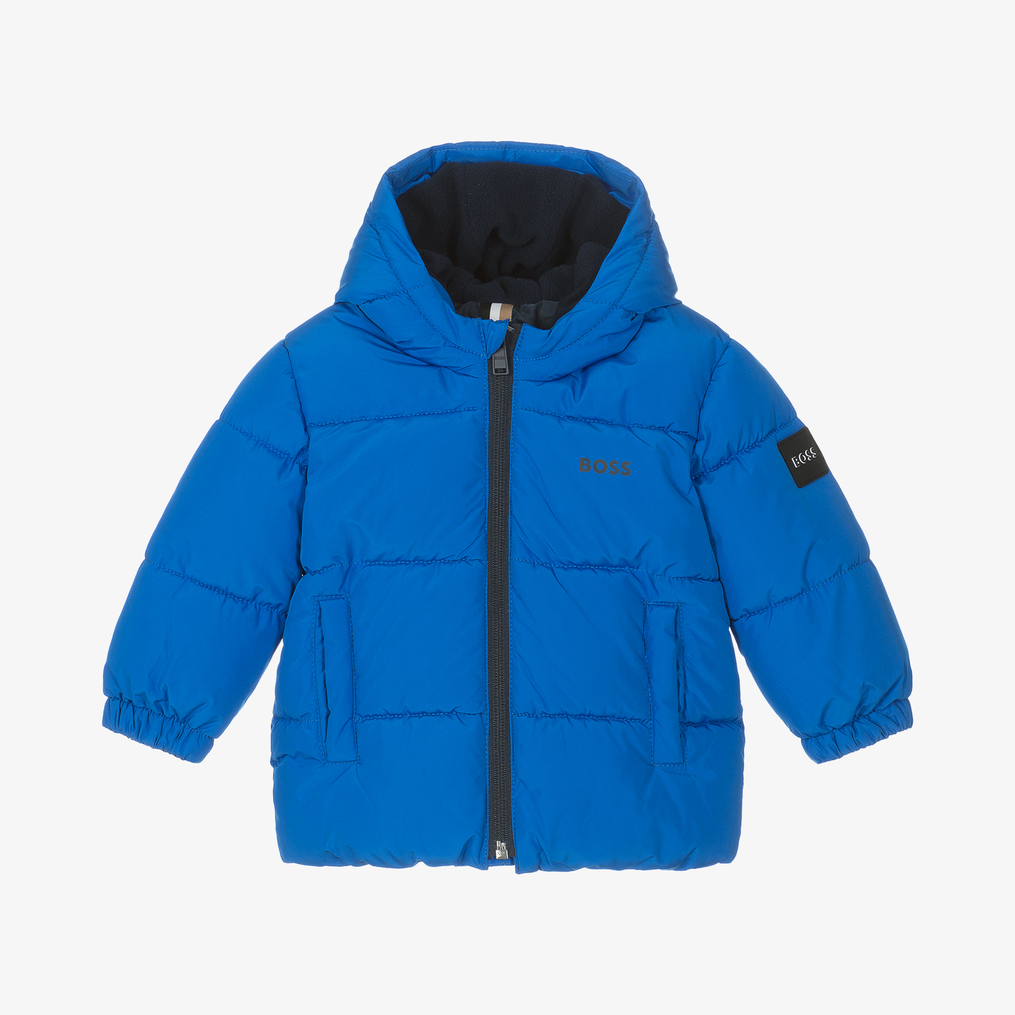 BOSS Baby Boys Blue Hooded Puffer Coat