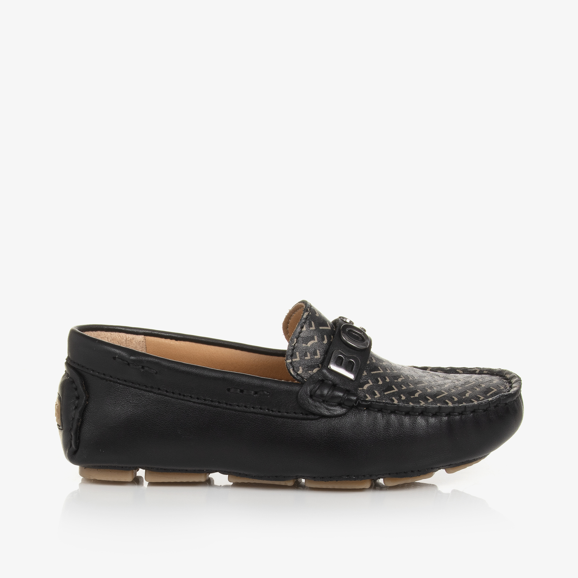 Boys black sales moccasins