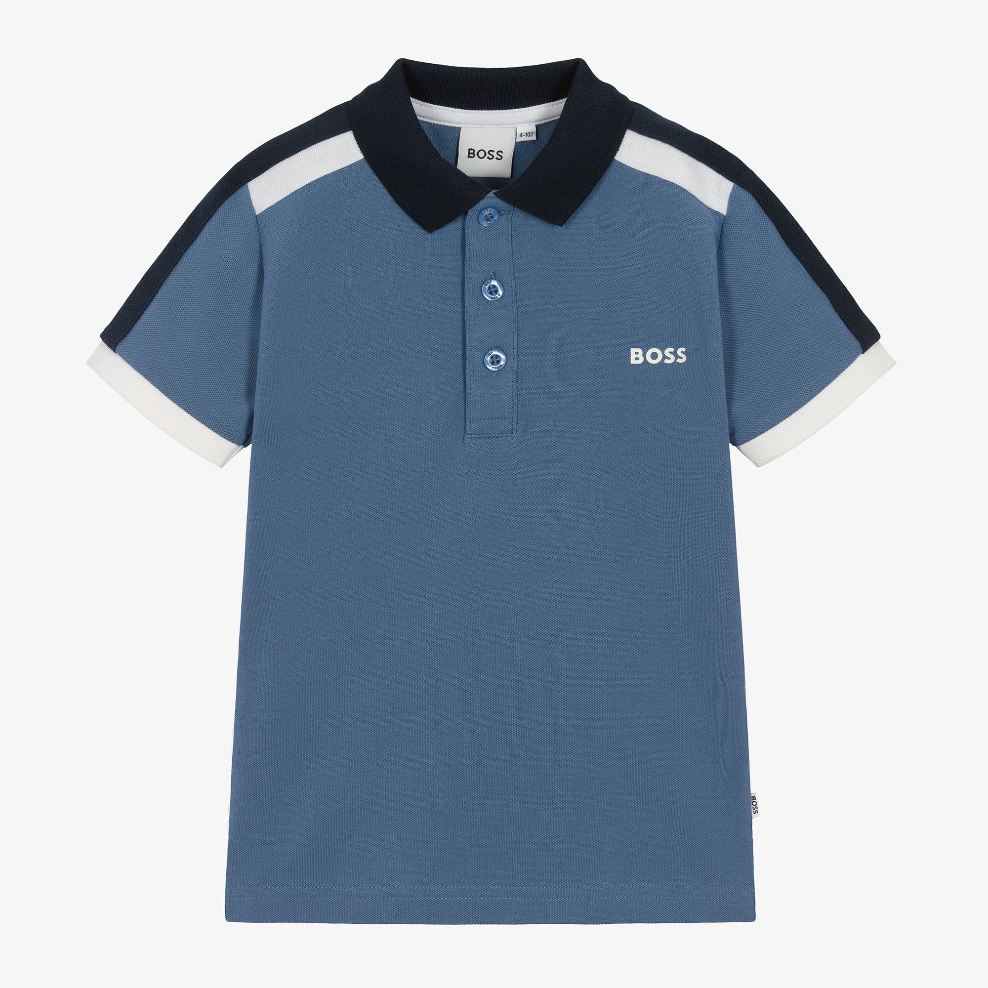 BOSS - Boys Yellow Cotton Piqué Polo Shirt | Childrensalon