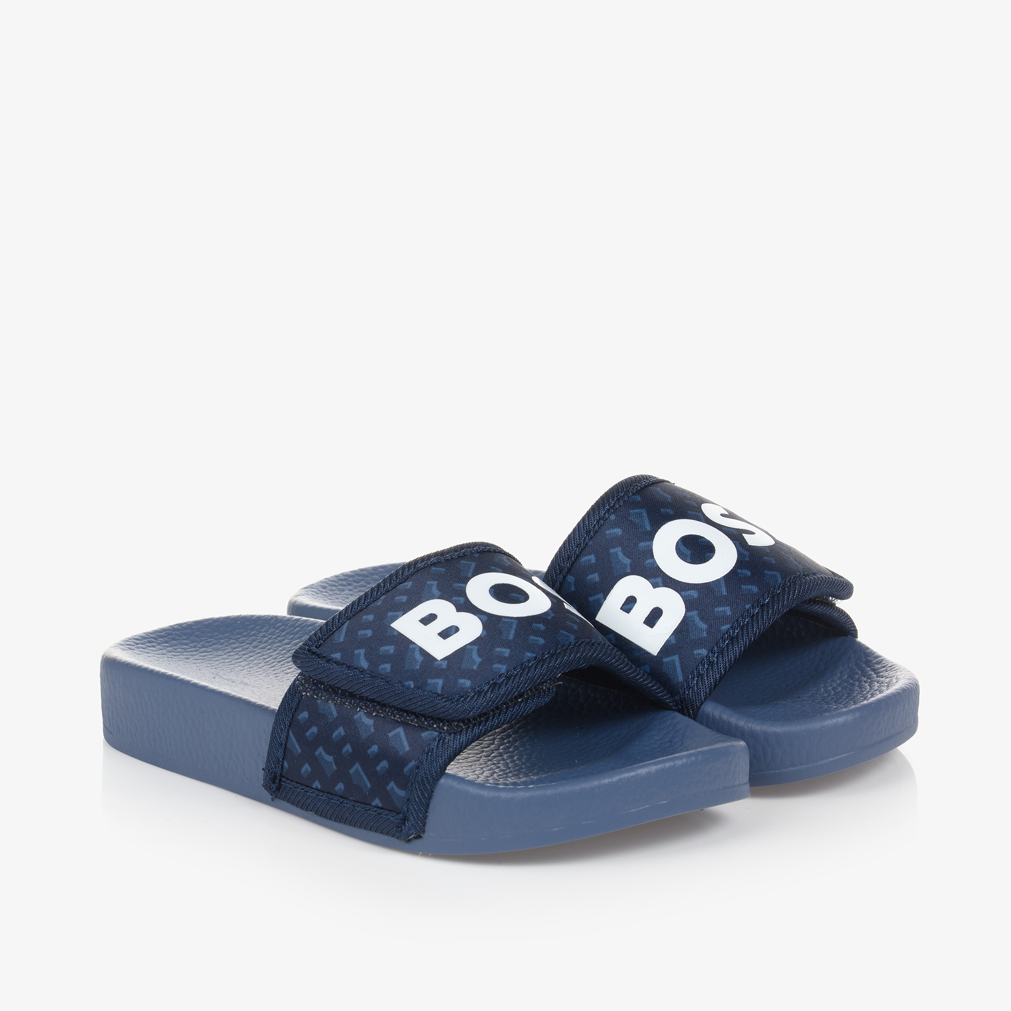 BOSS - Pale Blue Logo Sliders | Childrensalon