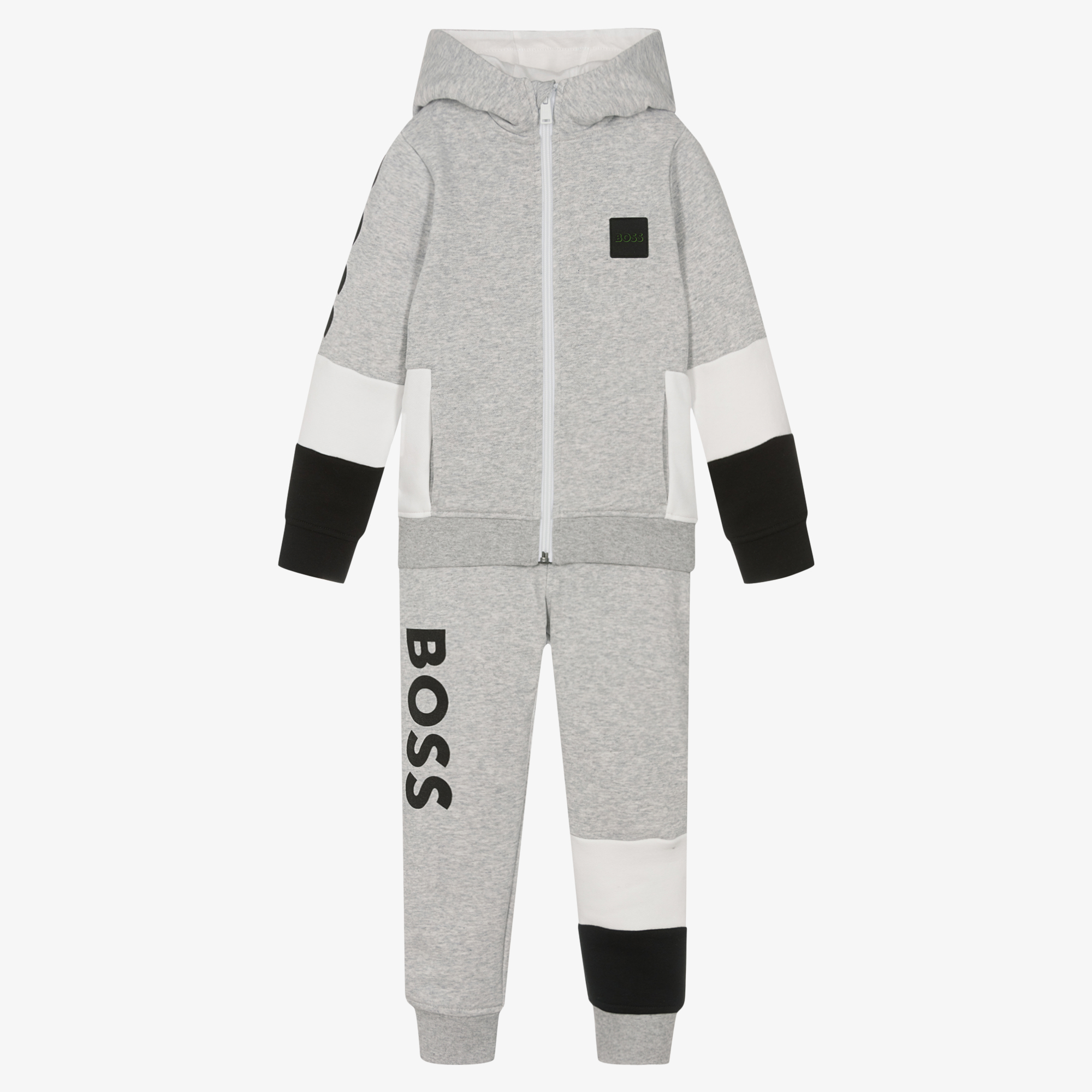 BOSS - Baby Boys Grey Logo Tracksuit | Childrensalon