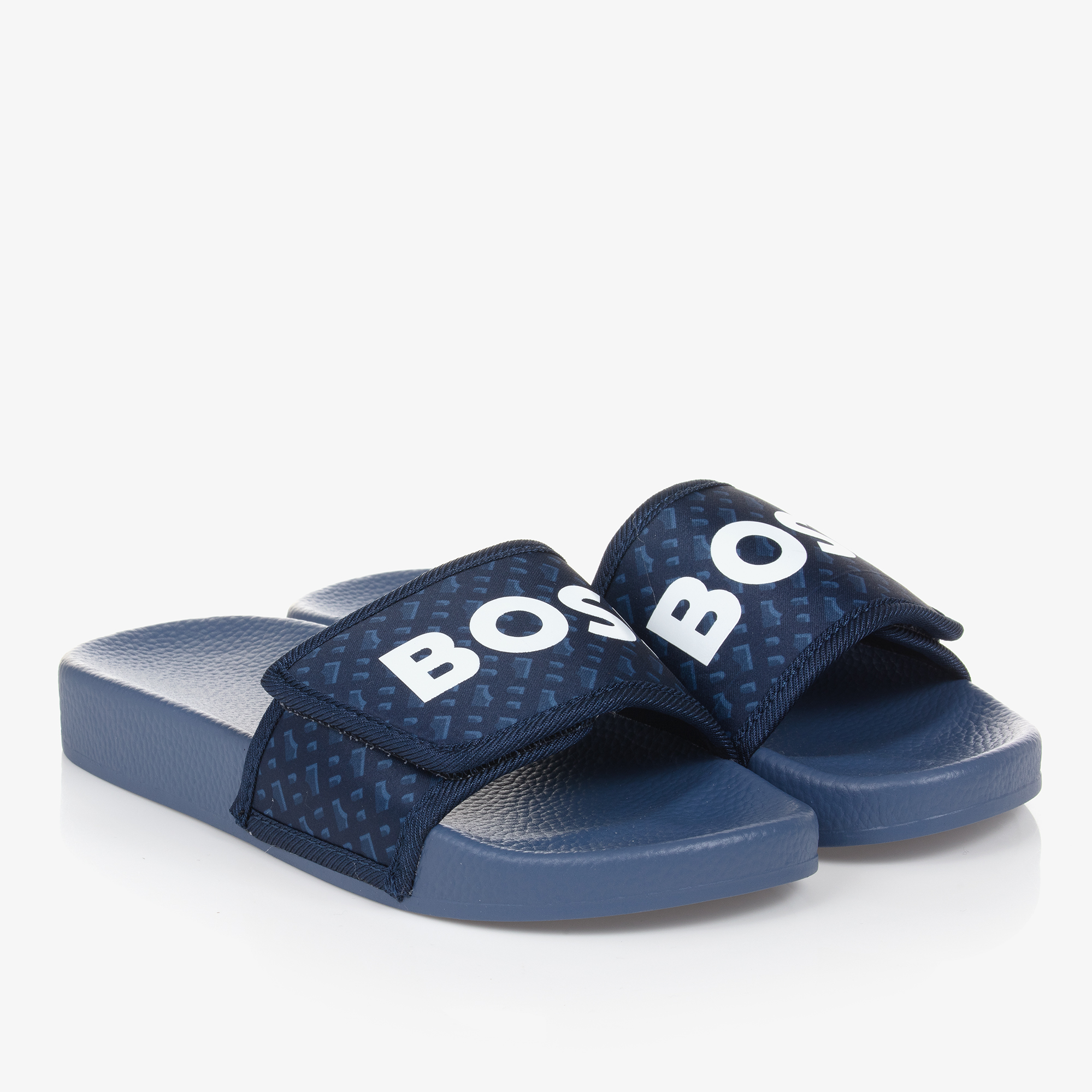 BOSS - Pale Blue Logo Sliders | Childrensalon