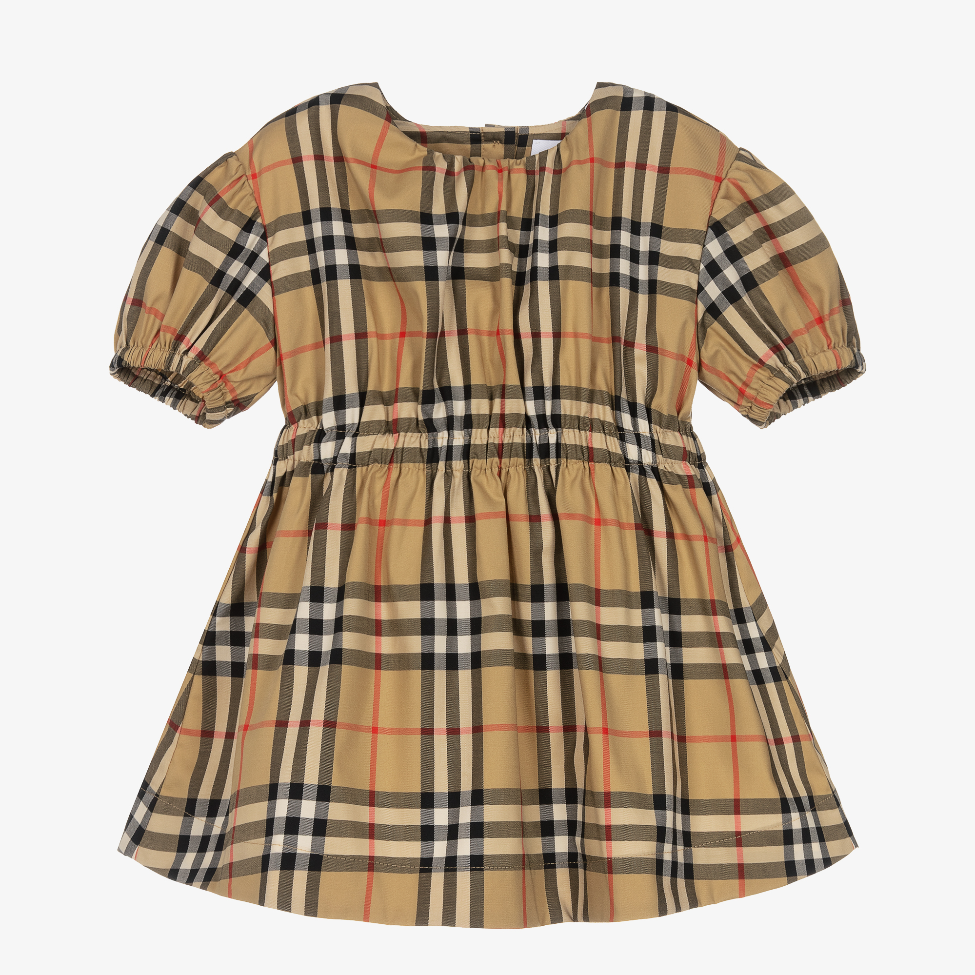 On sale Burberry Children Baby Check Cotton Two Piece Dress Set