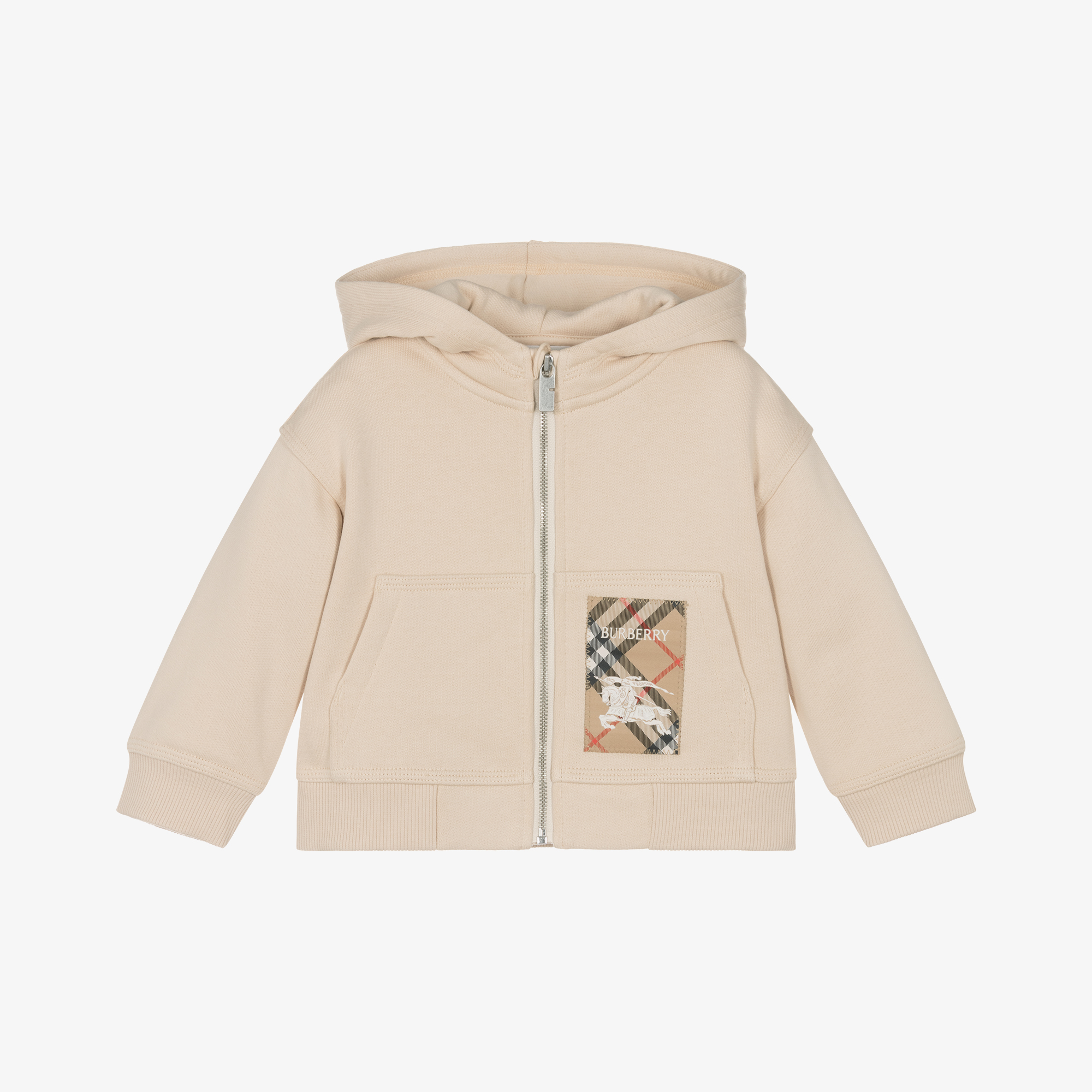 Burberry Beige Cotton Baby Zip Up Top