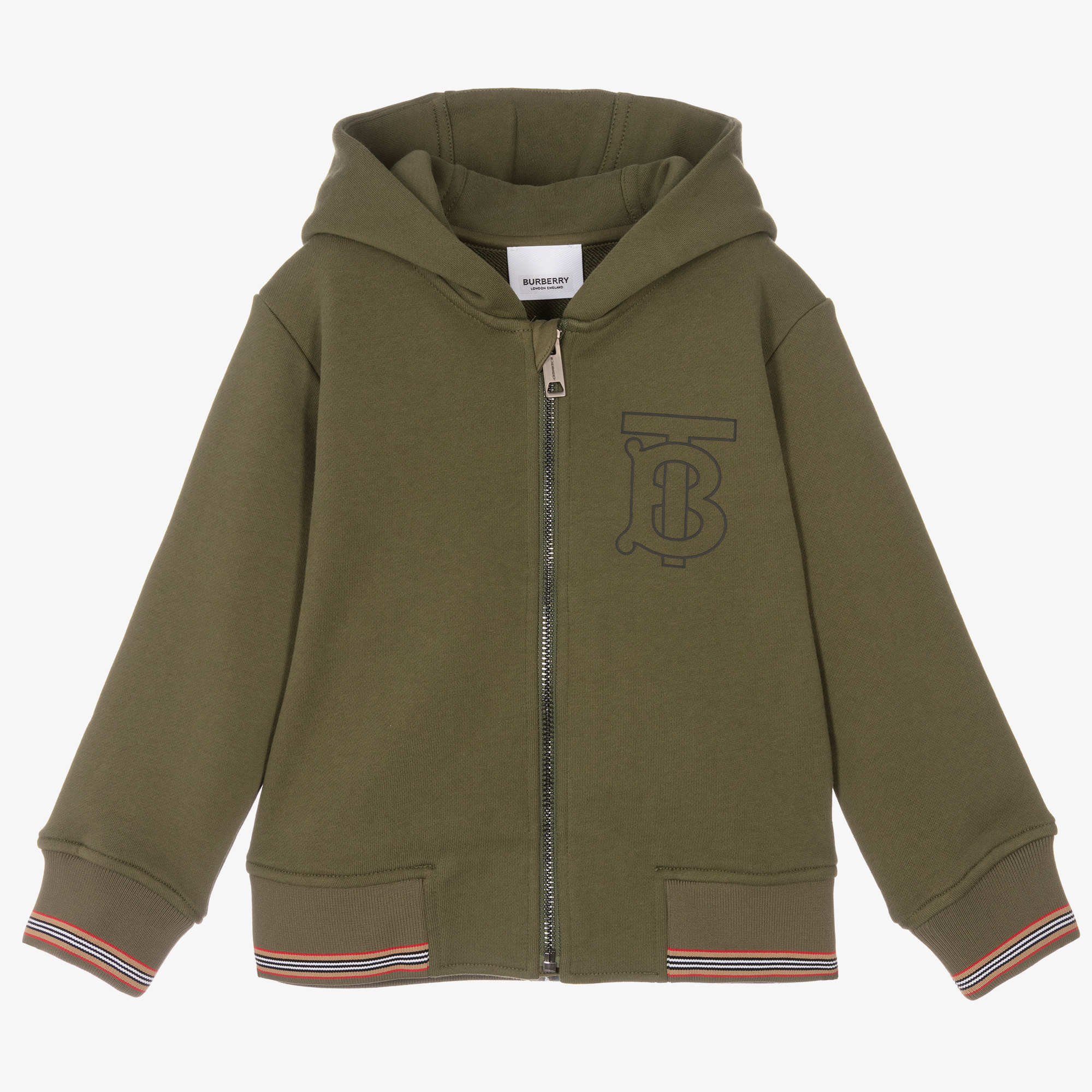 Burberry - Black Thomas Bear Zip-Up Top | Childrensalon