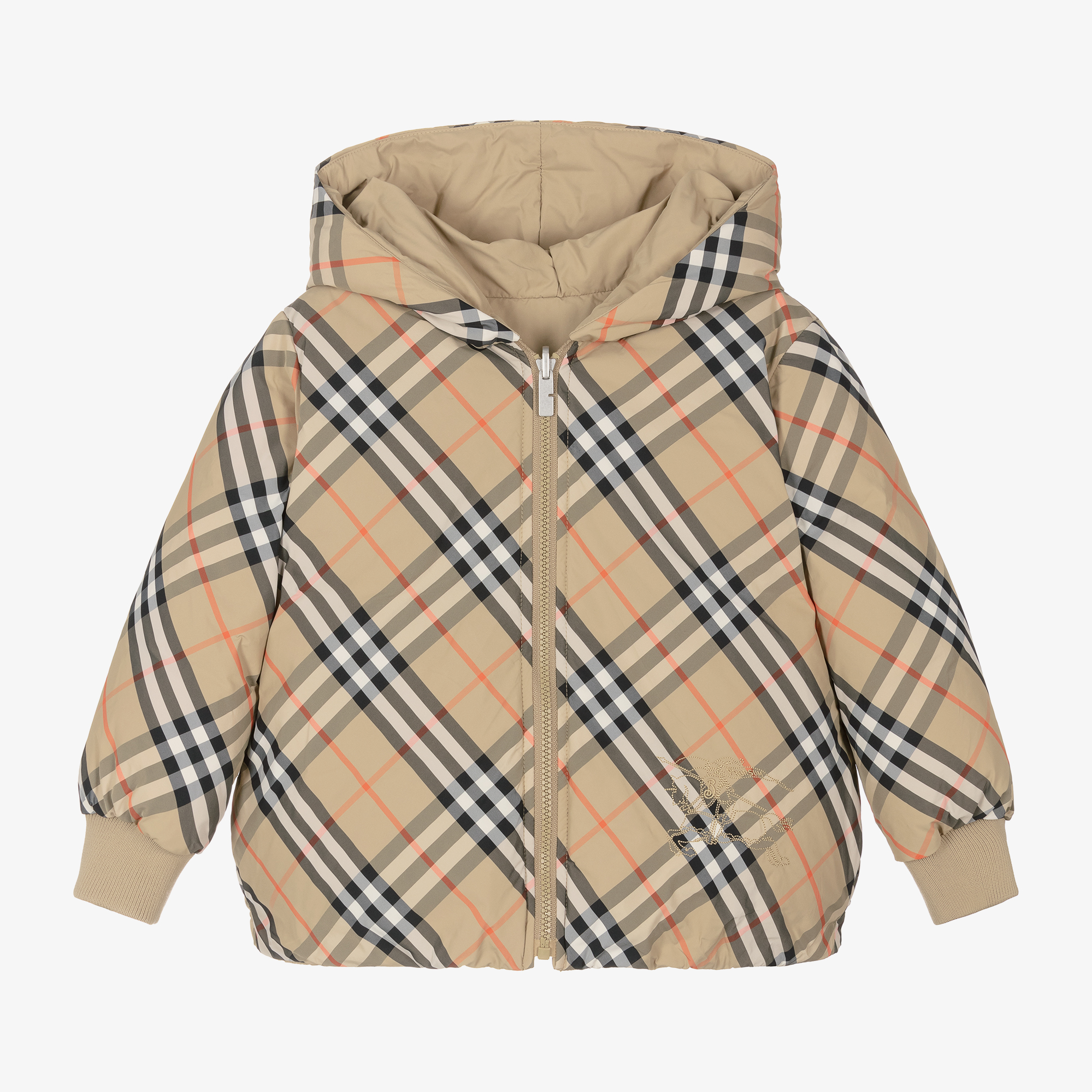 Burberry down coat with fur hood hotsell