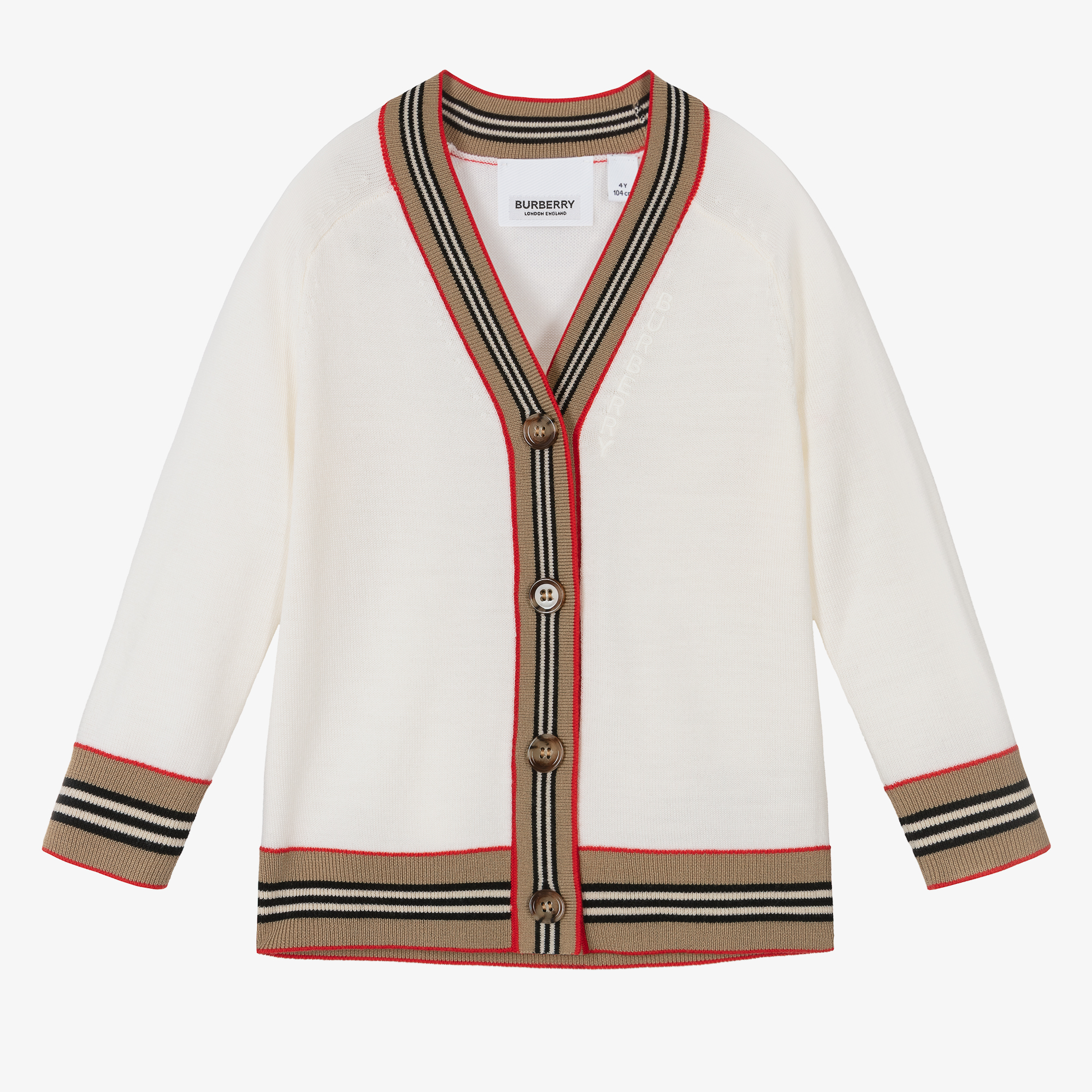 burberry striped cardigan