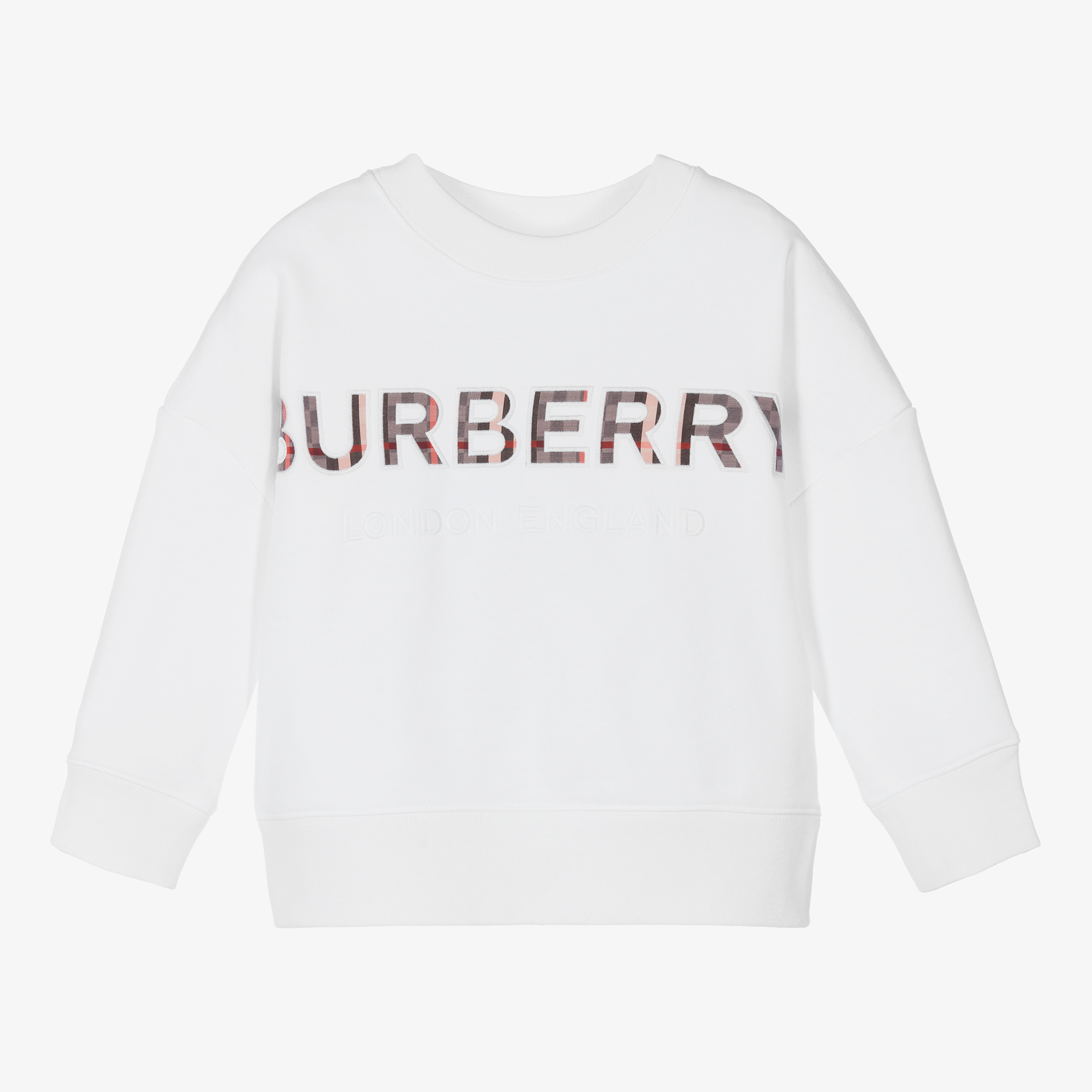 white burberry sweatshirt