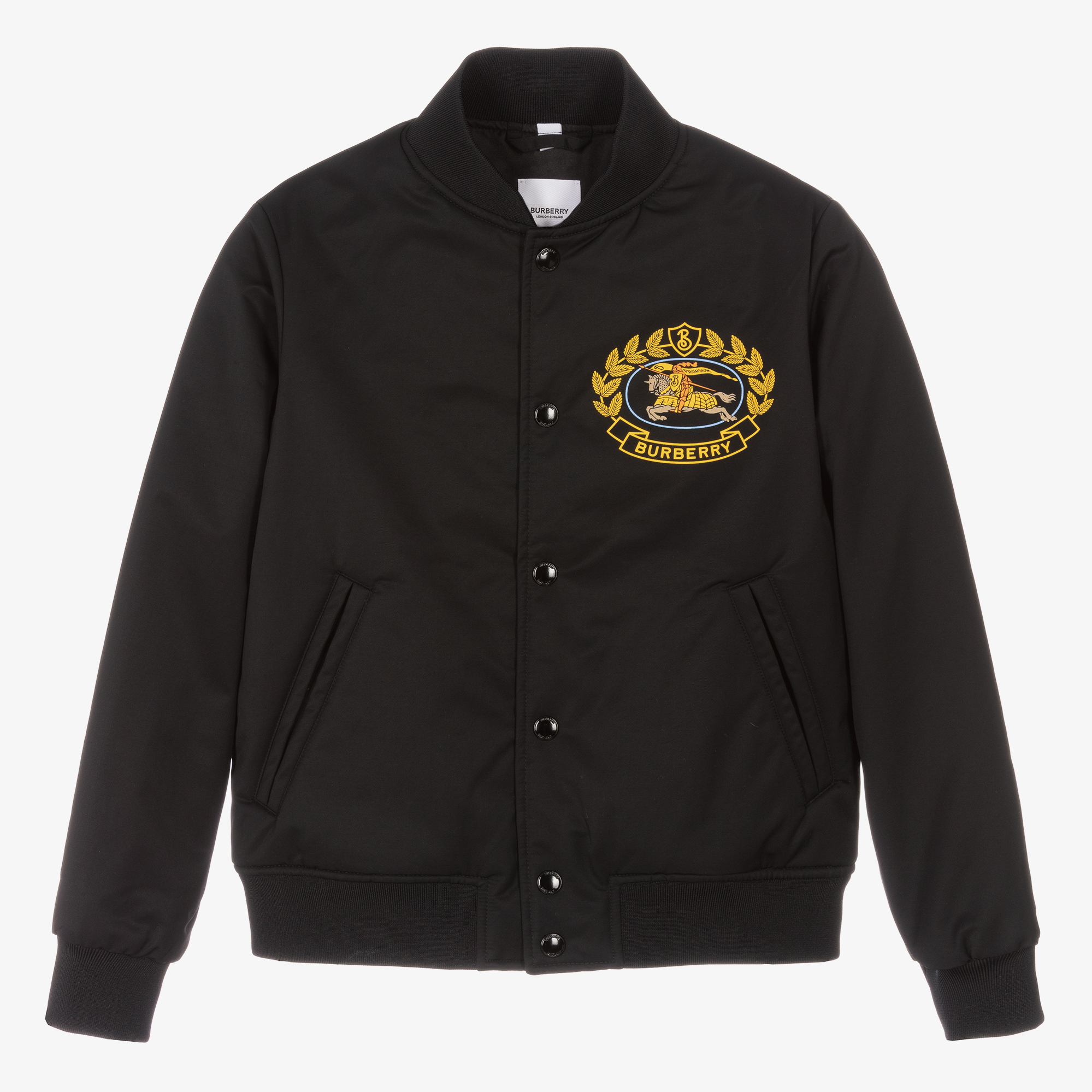 Burberry black bomber jacket sale