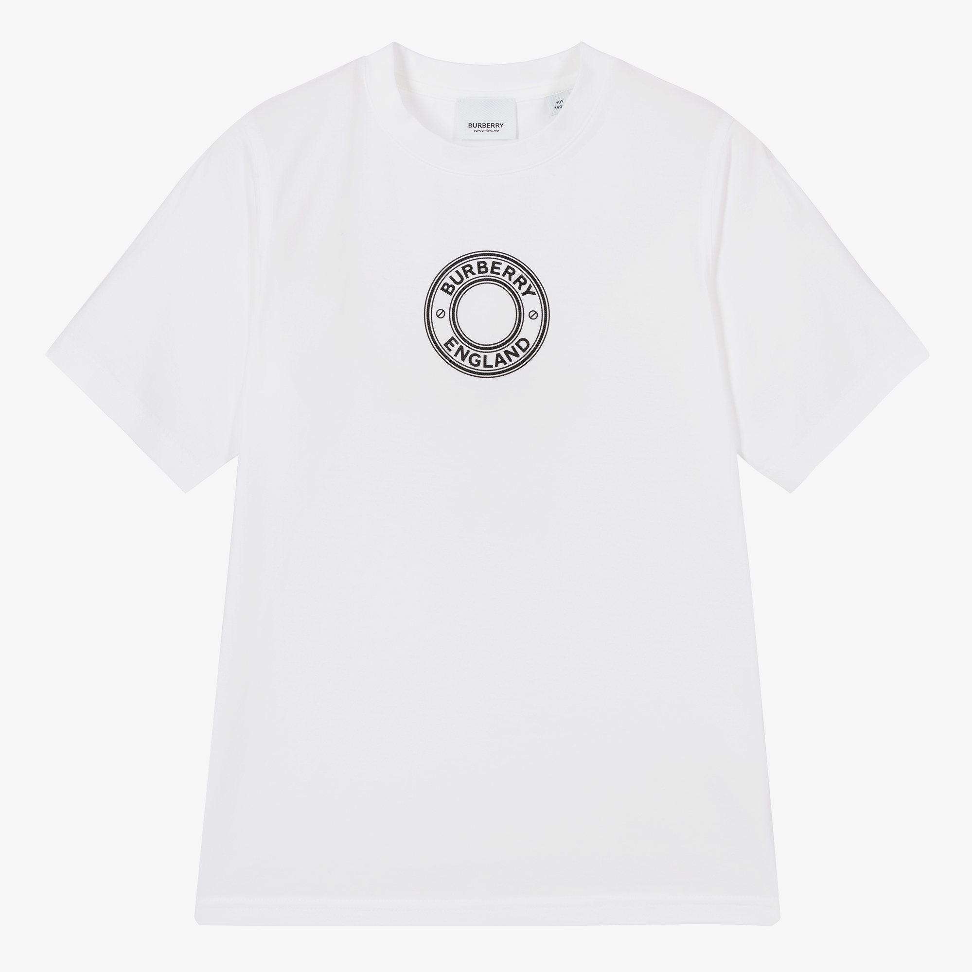 Burberry - Teen White Cotton Logo T-Shirt | Childrensalon