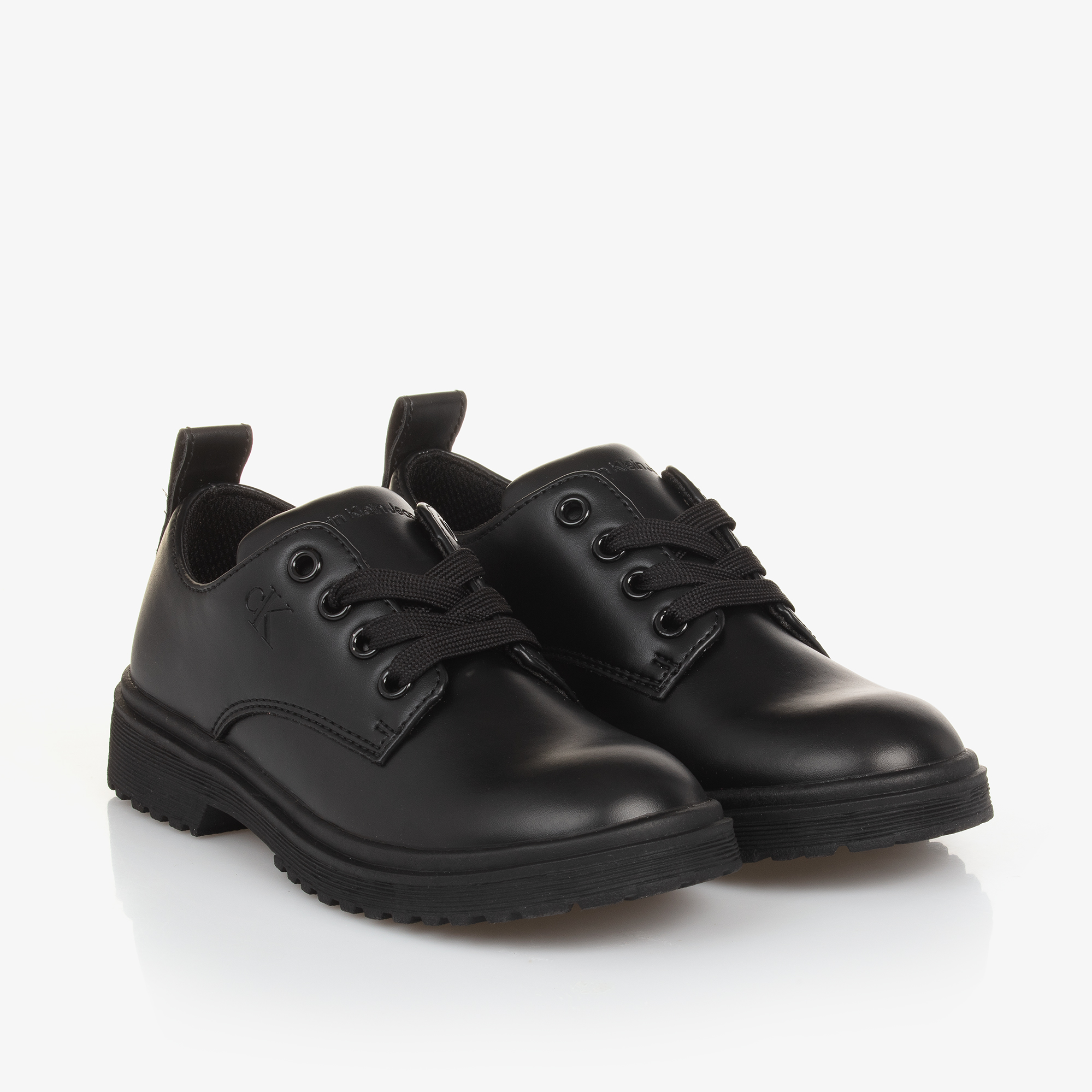 Calvin Klein Black Faux Leather Shoes