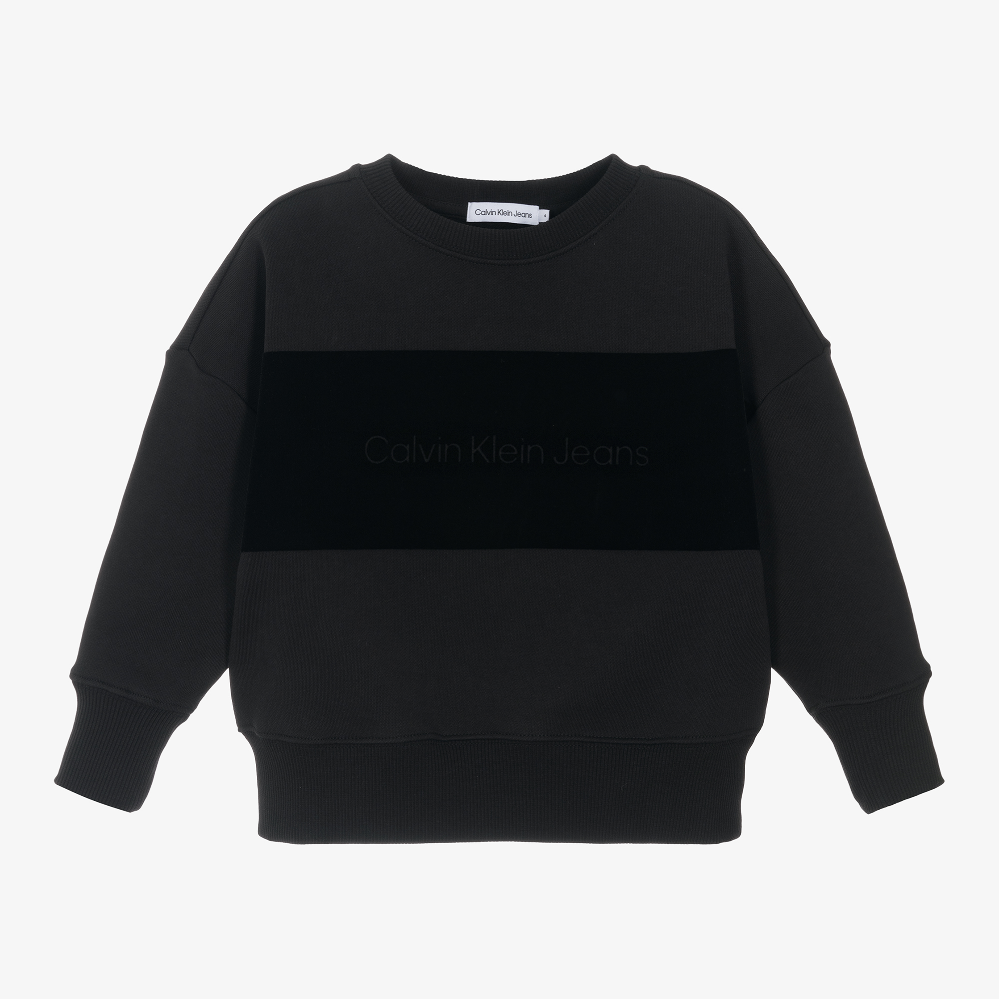 Calvin Klein Boys Black Cotton Sweatshirt