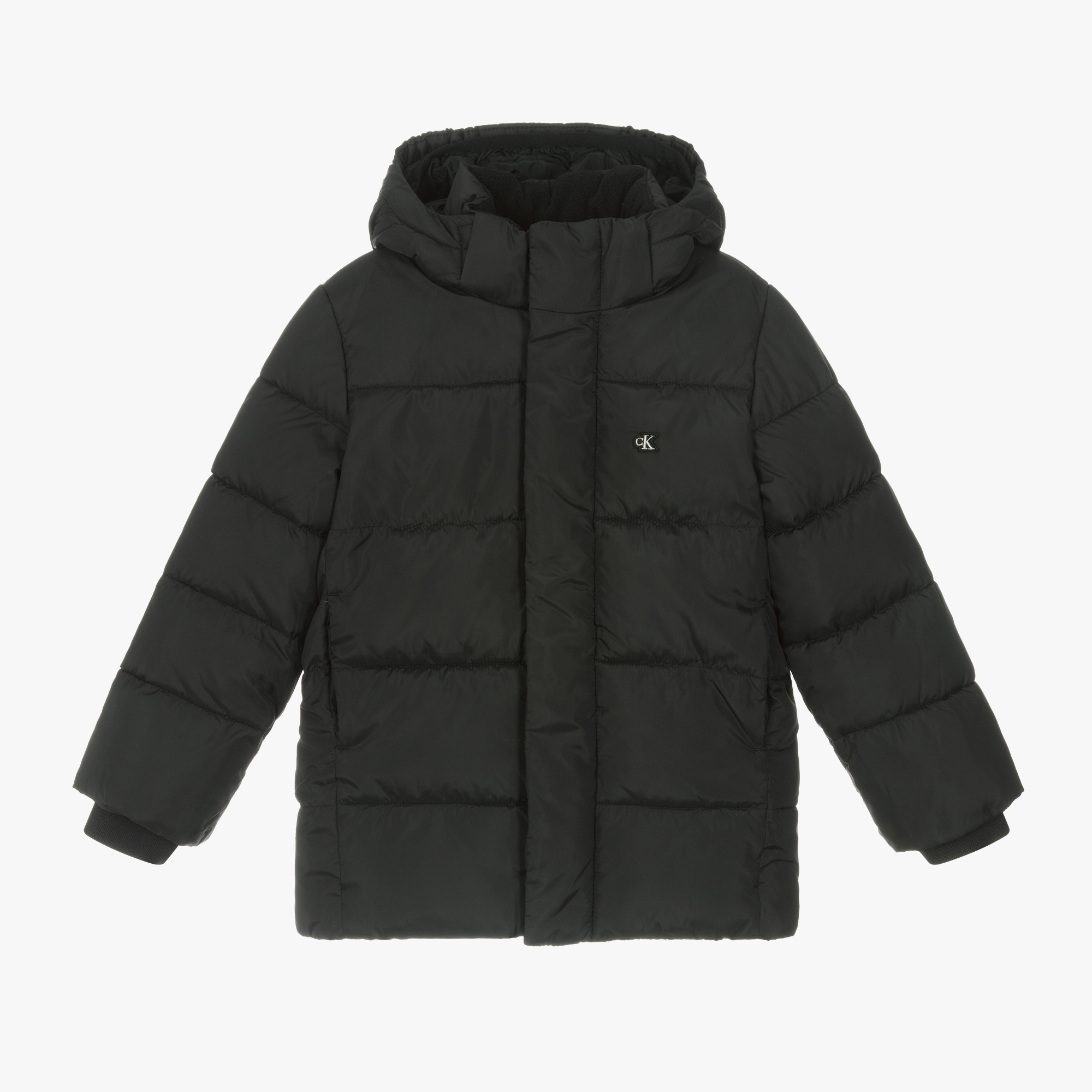 Calvin klein logo hooded puffer jacket sale